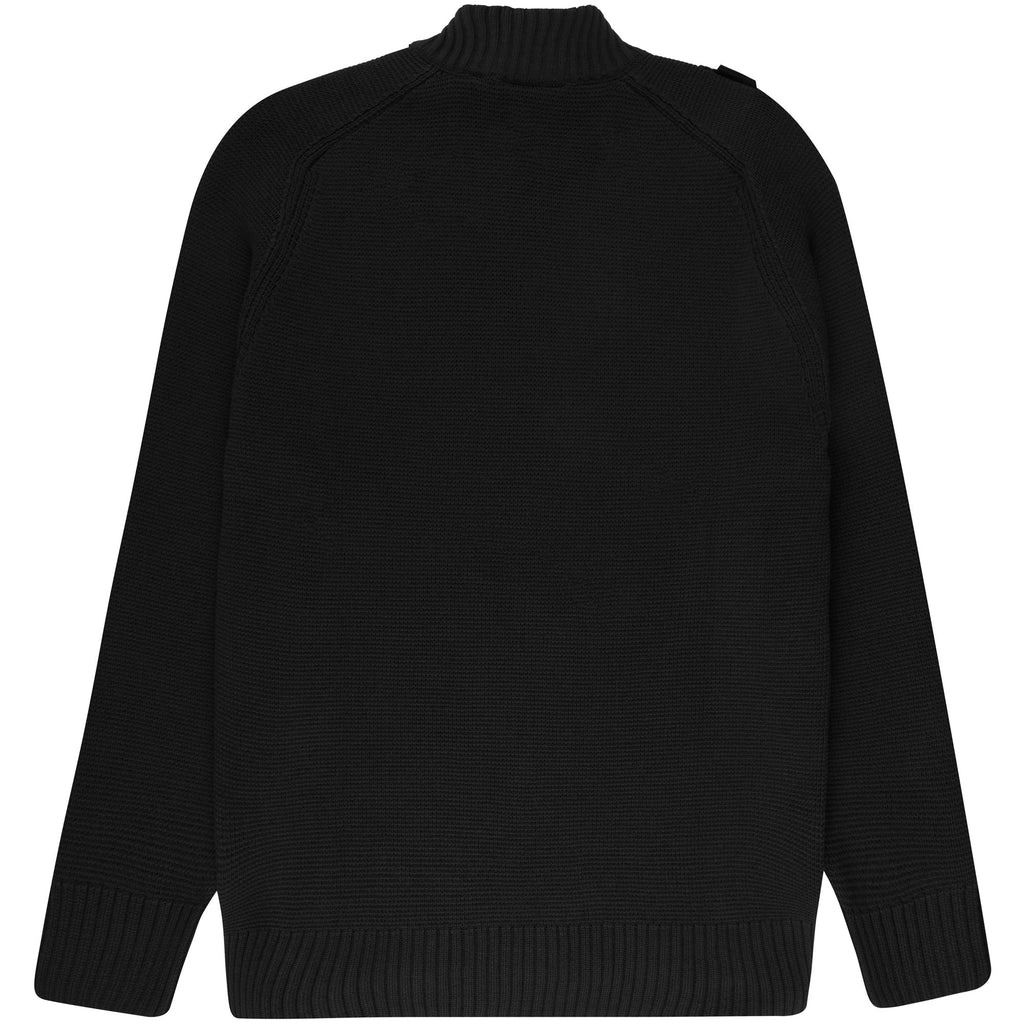 Ma Strum Milano Quarter Zip Knit - Black