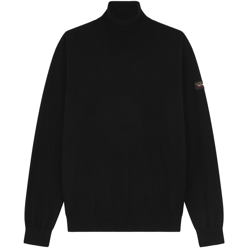 Paul and Shark Turtle Neck Jumper - Black