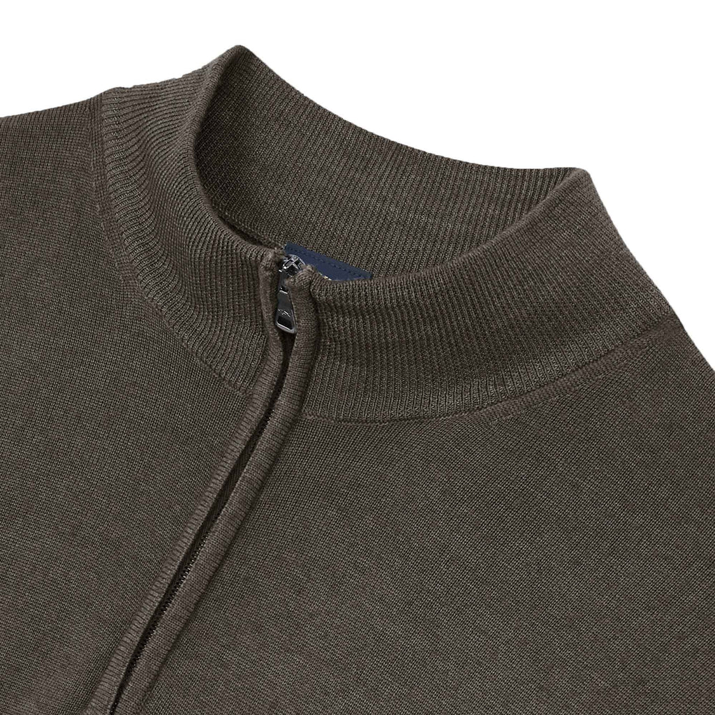 Paul and Shark Half Zip Sweater - Brown