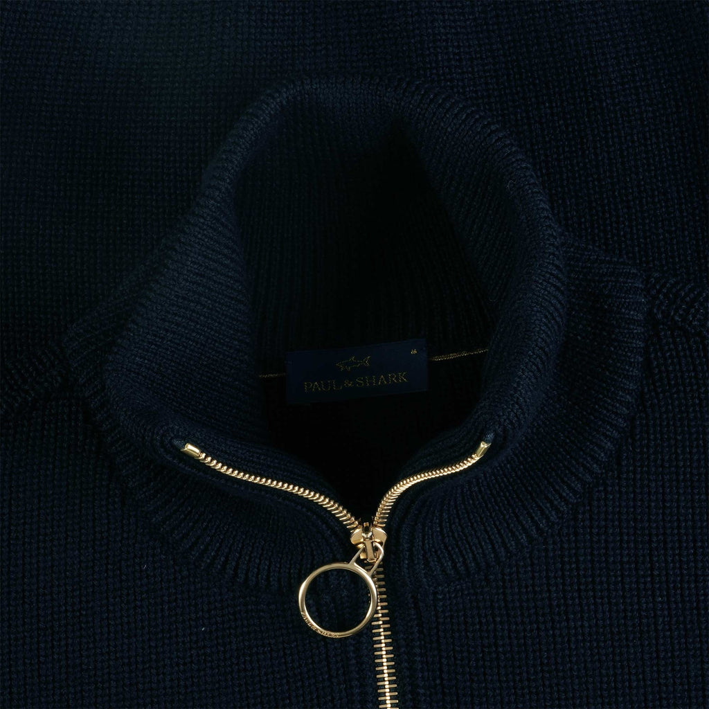 Half Zip Knitted Sweatshirt - Navy
