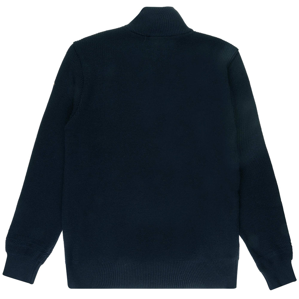 Half Zip Knitted Sweatshirt - Navy