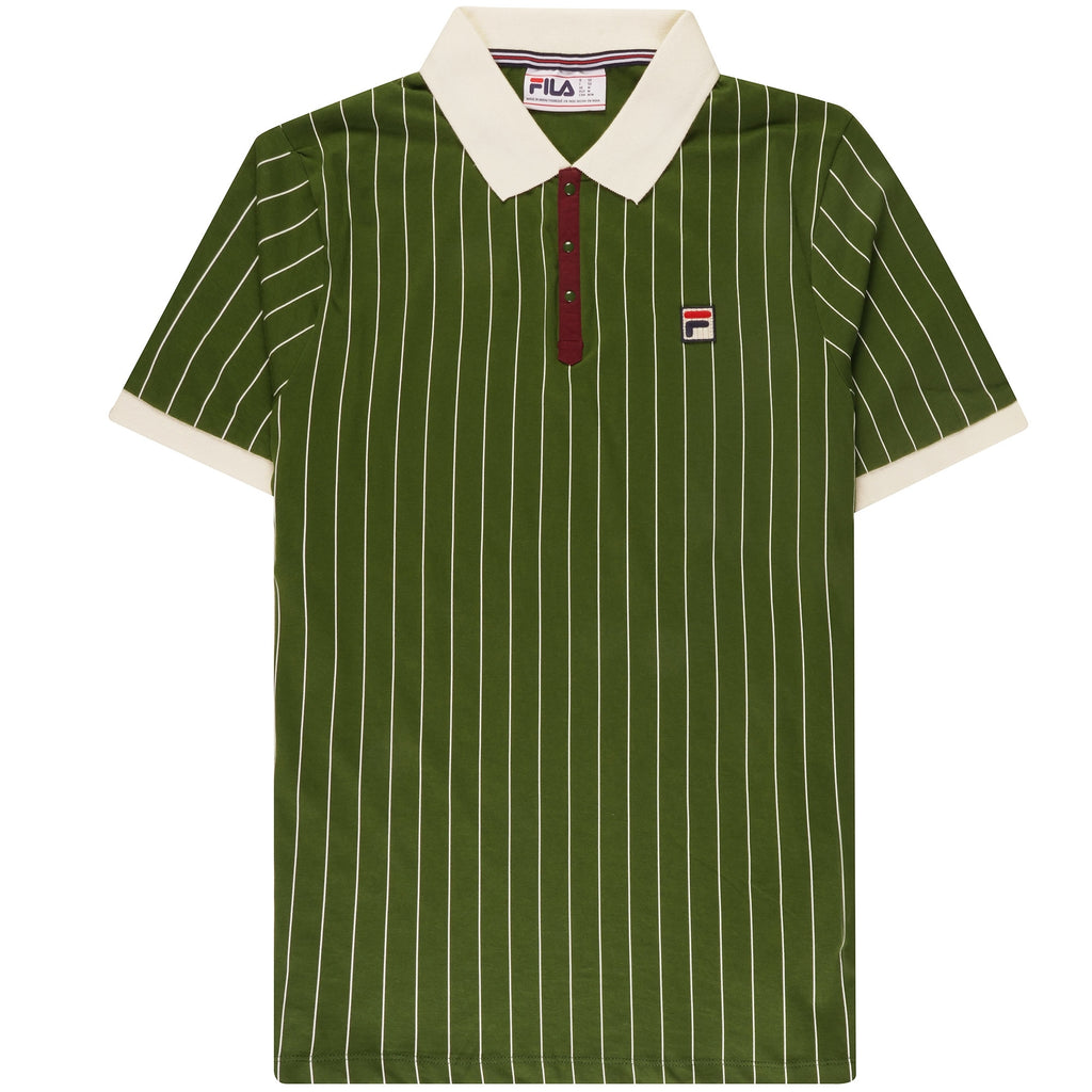 Fila Vintage BB1 Striped Polo Shirt - Chive