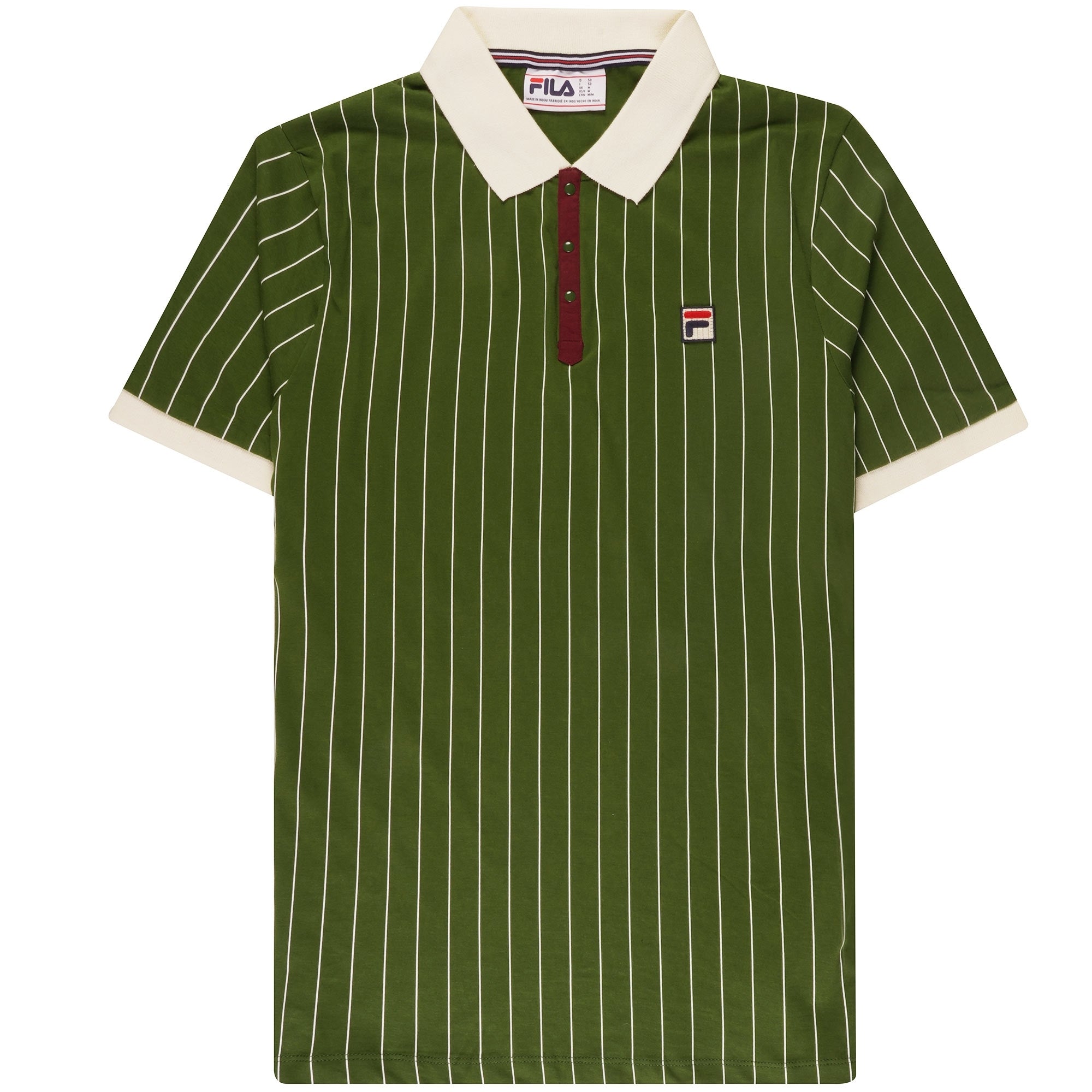 Fila Vintage BB1 Striped Polo Shirt - Chive