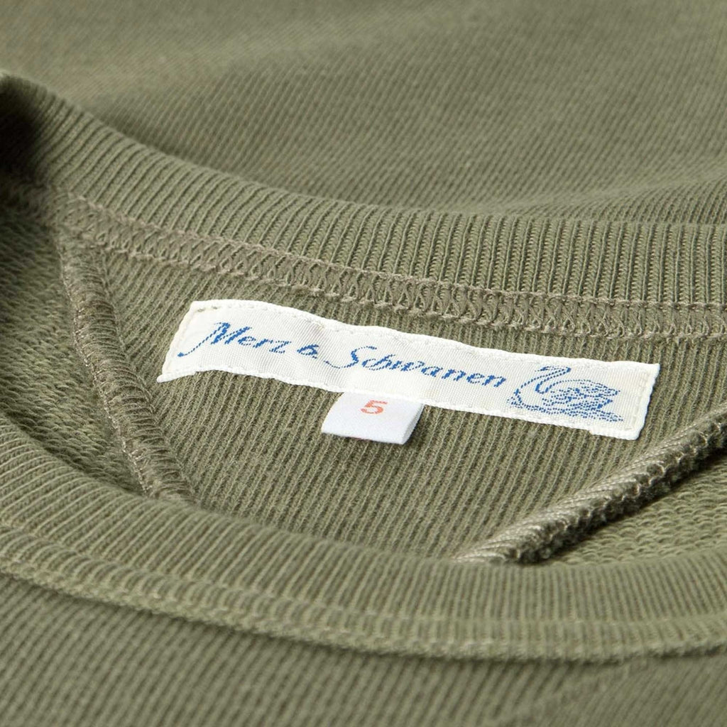 Merz b Schwanen 346 Loopwheeled Sweatshirt - Army Green