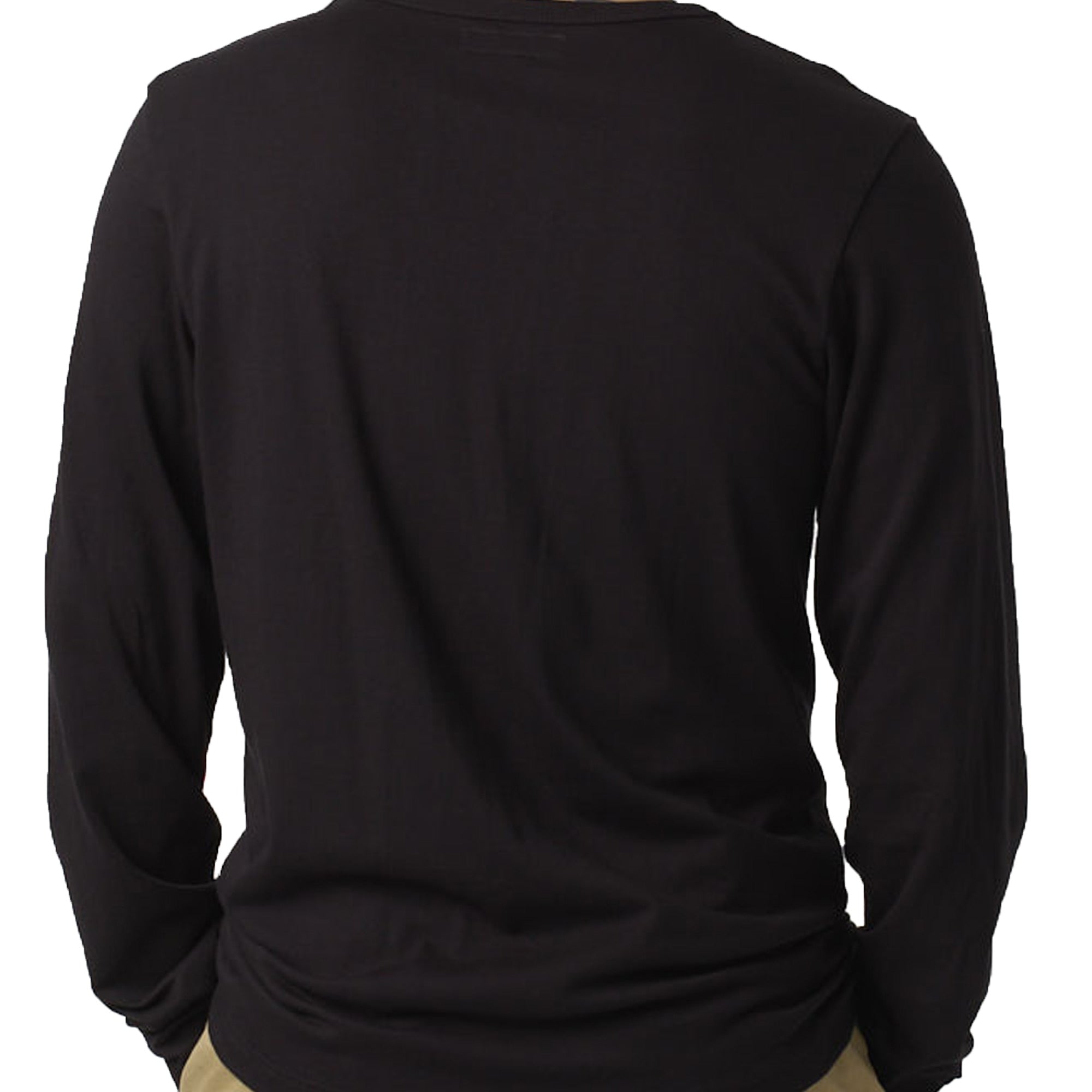 1950s Long Sleeve Loopwheeled T-Shirt - Black