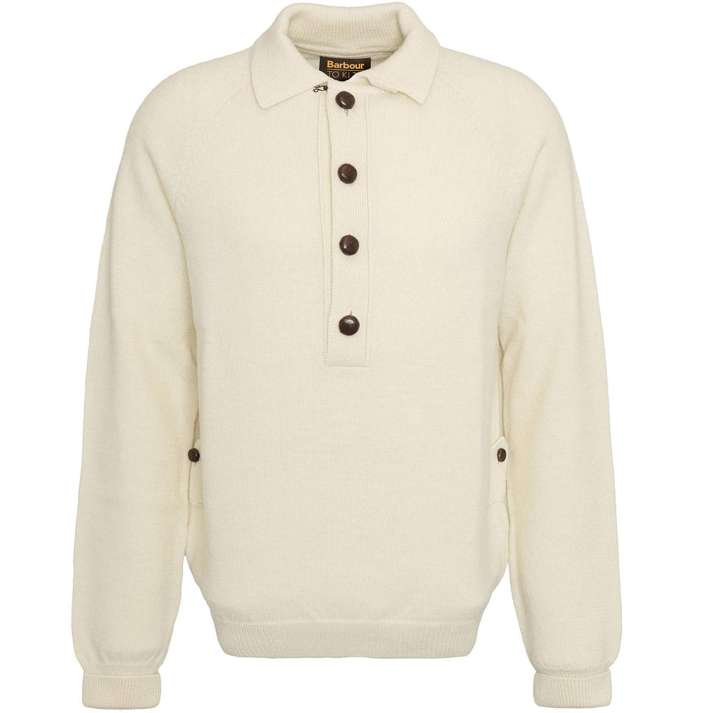 Barbour x TO KI TO Midden Collared Jumper - Chalk