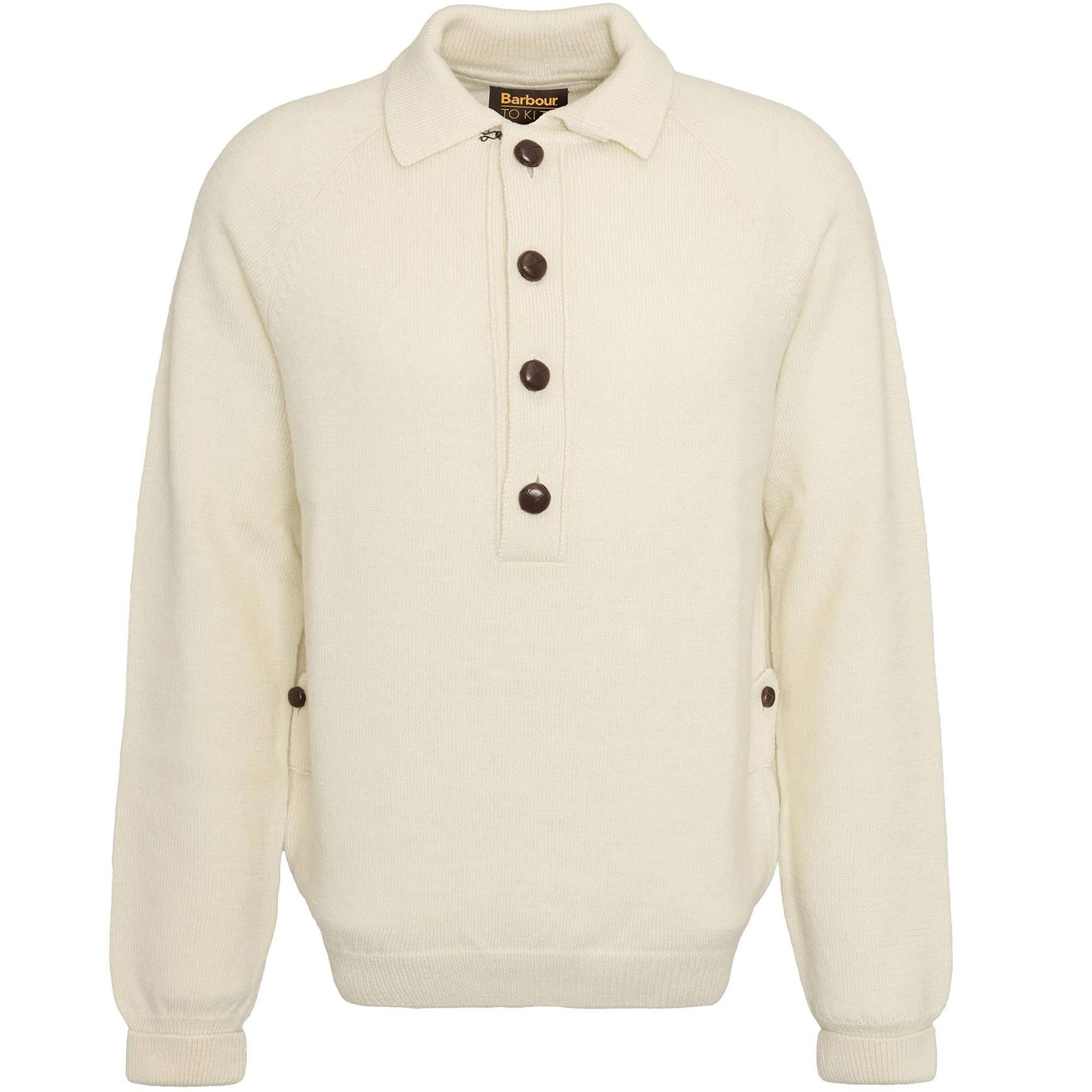 Barbour x TO KI TO Midden Collared Jumper - Chalk