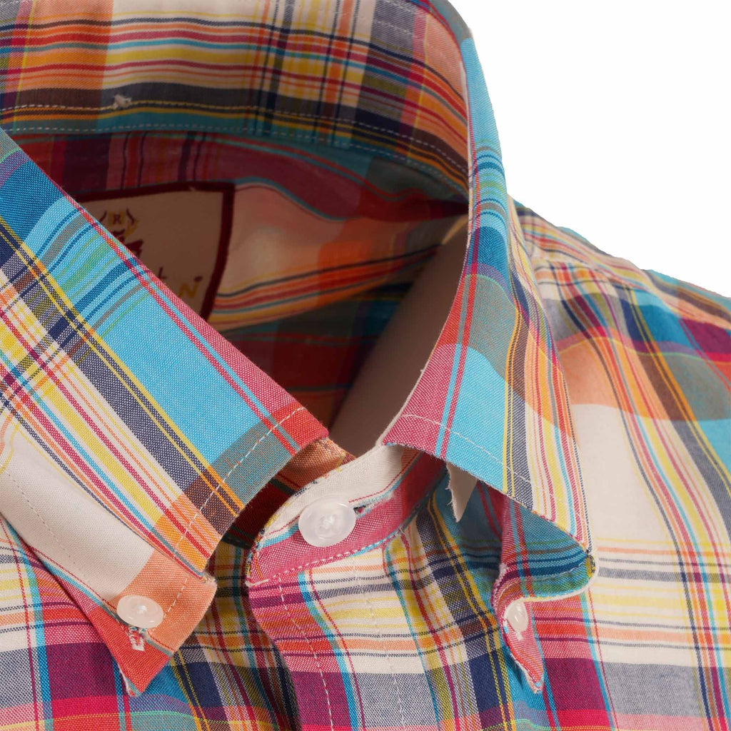 Real Hoxton Check Short Sleeves Shirt - Madras Delight