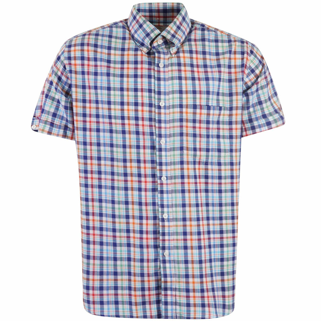Real Hoxton Check Short Sleeves Shirt - St PatrickÕs Blue