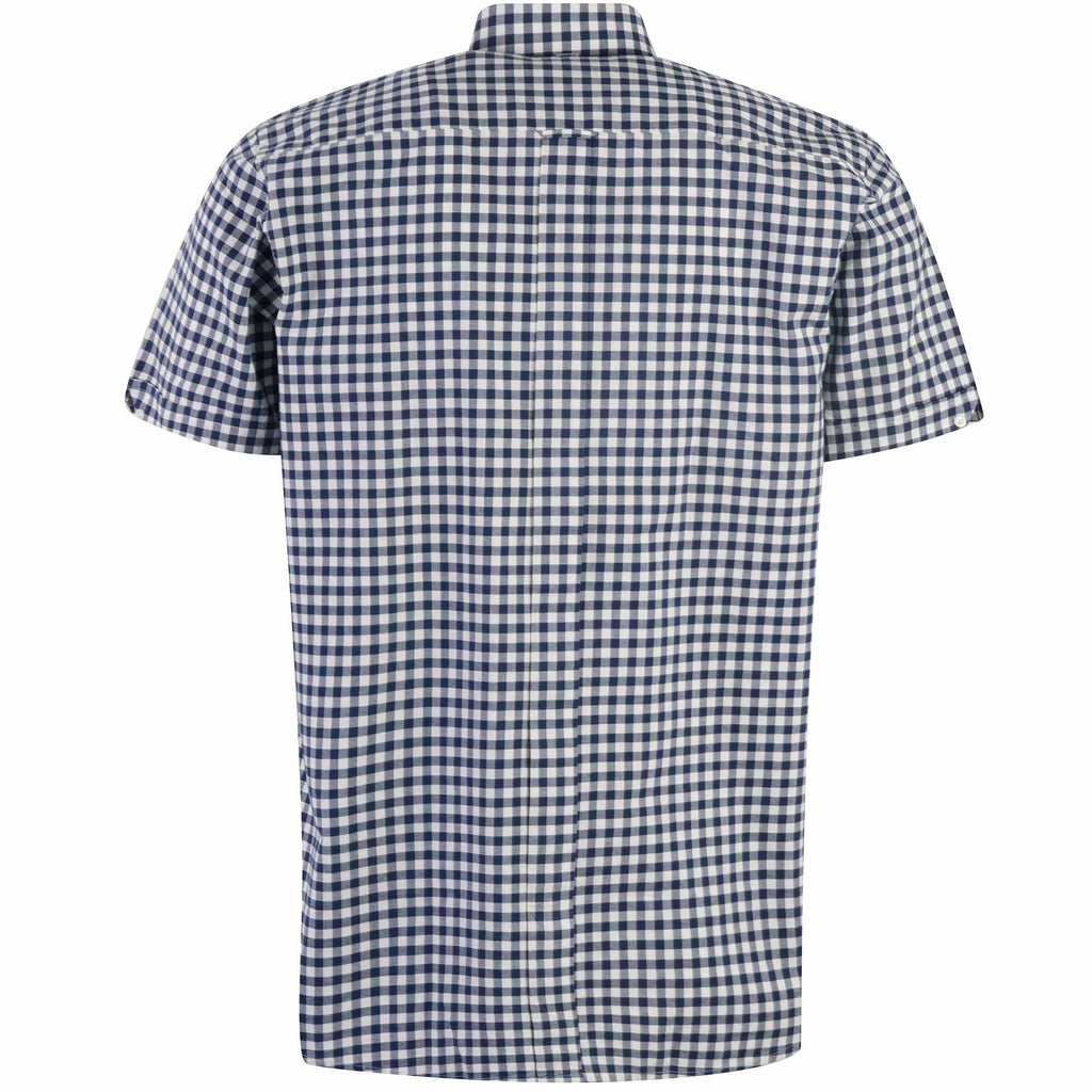 Real Hoxton Gingham Check Short Sleeves Shirt - Navy