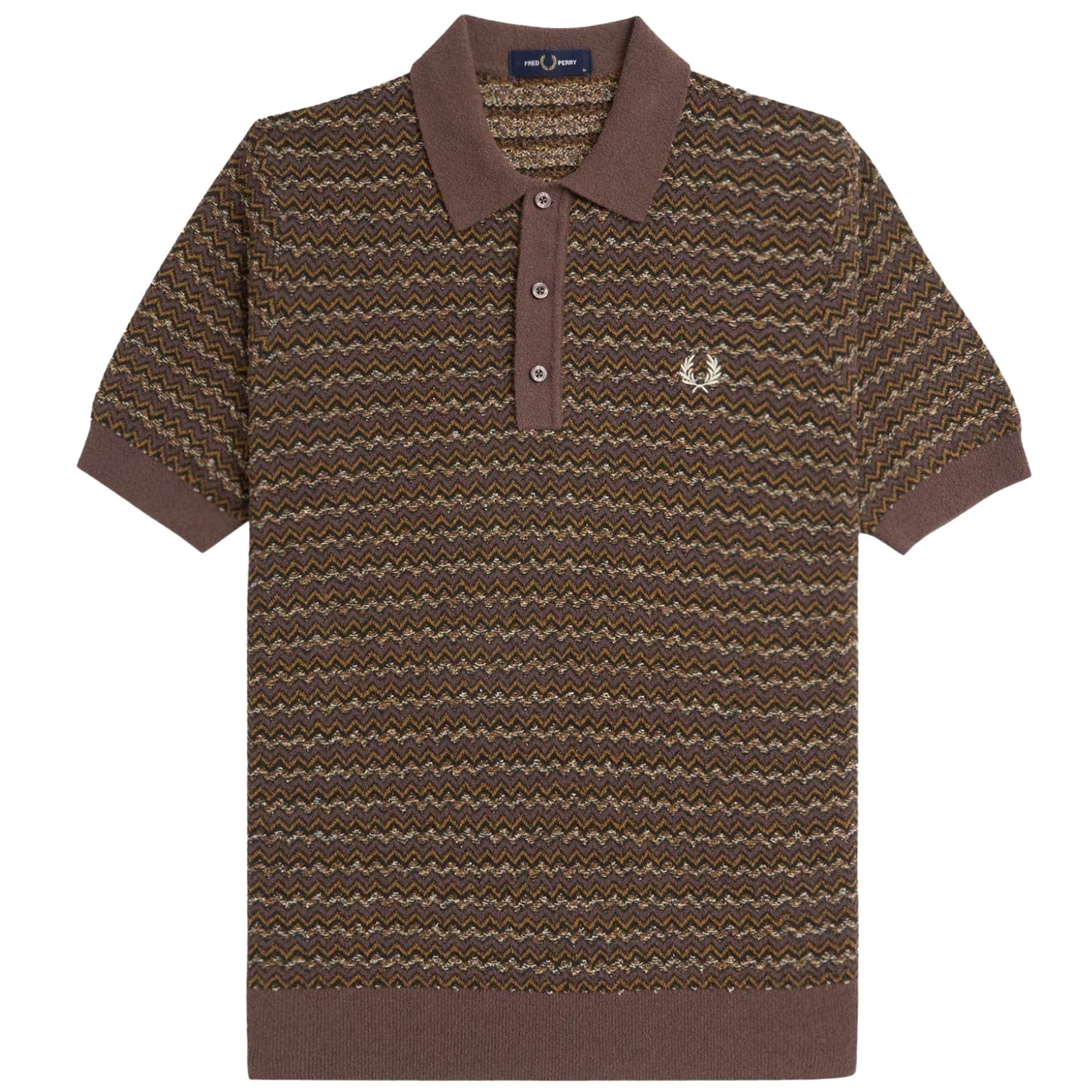 Fred Perry Boucle Jacquard Knitted Shirt - Carrington
