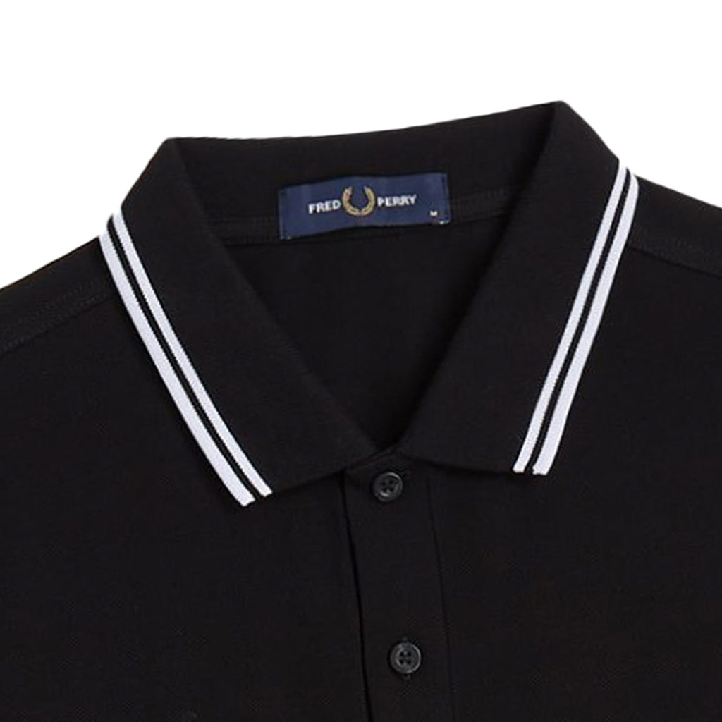 M3636 Long Sleeve Twin Tipped Polo Shirt - Black