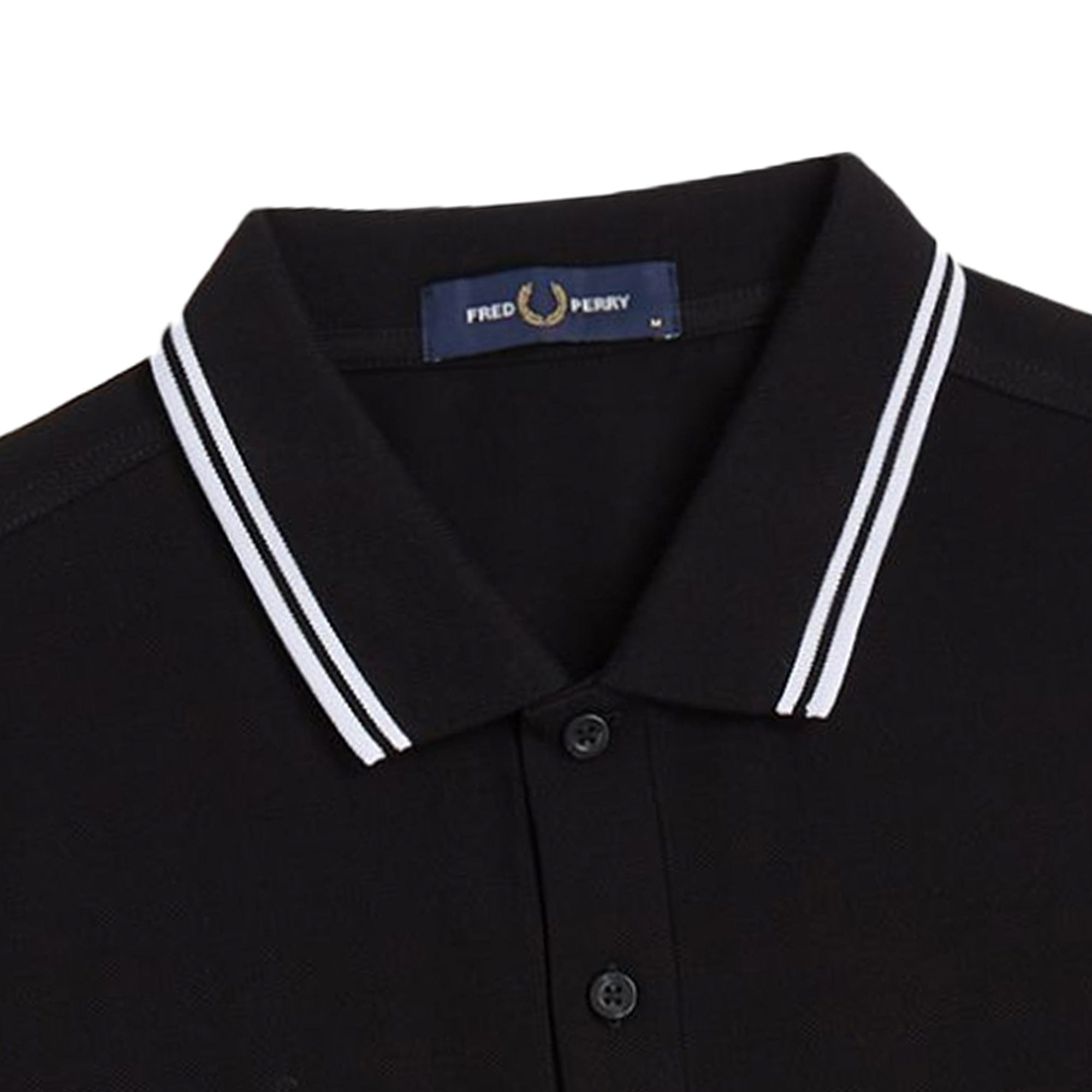 M3636 Long Sleeve Twin Tipped Polo Shirt - Black
