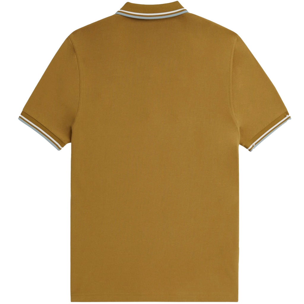 Fred Perry M3600 Twin Tipped Polo Shirt - Dark Caramel