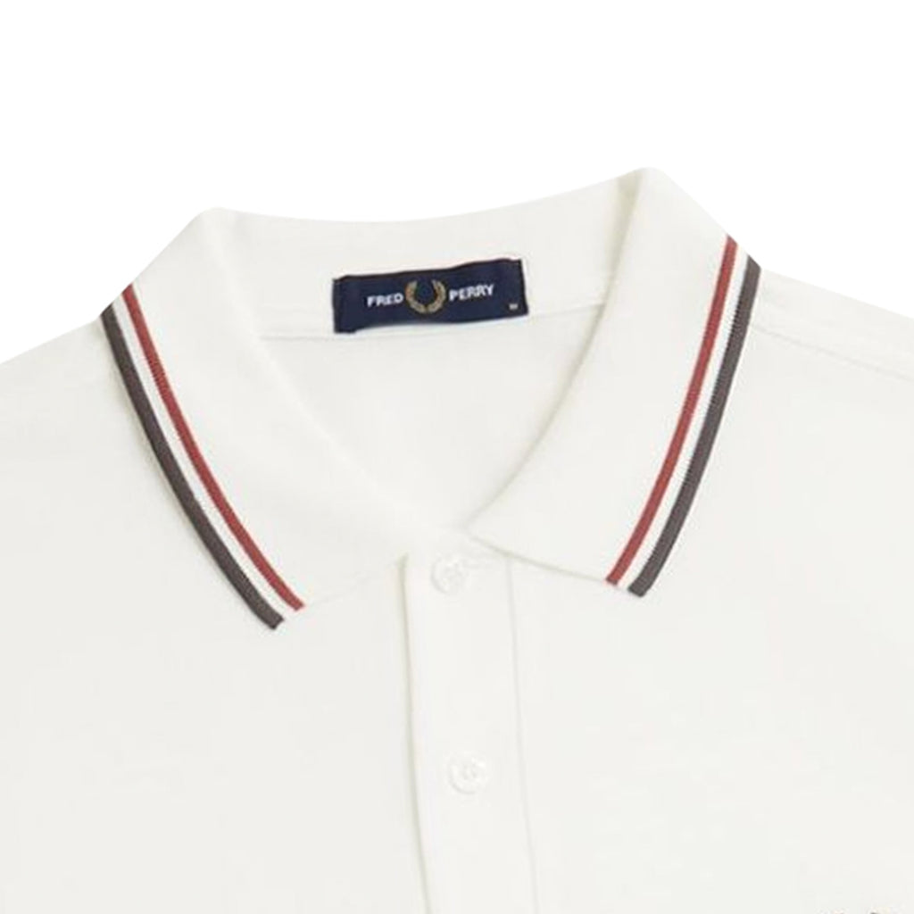 M3636 Long Sleeve Twin Tipped Polo Shirt - Snow White