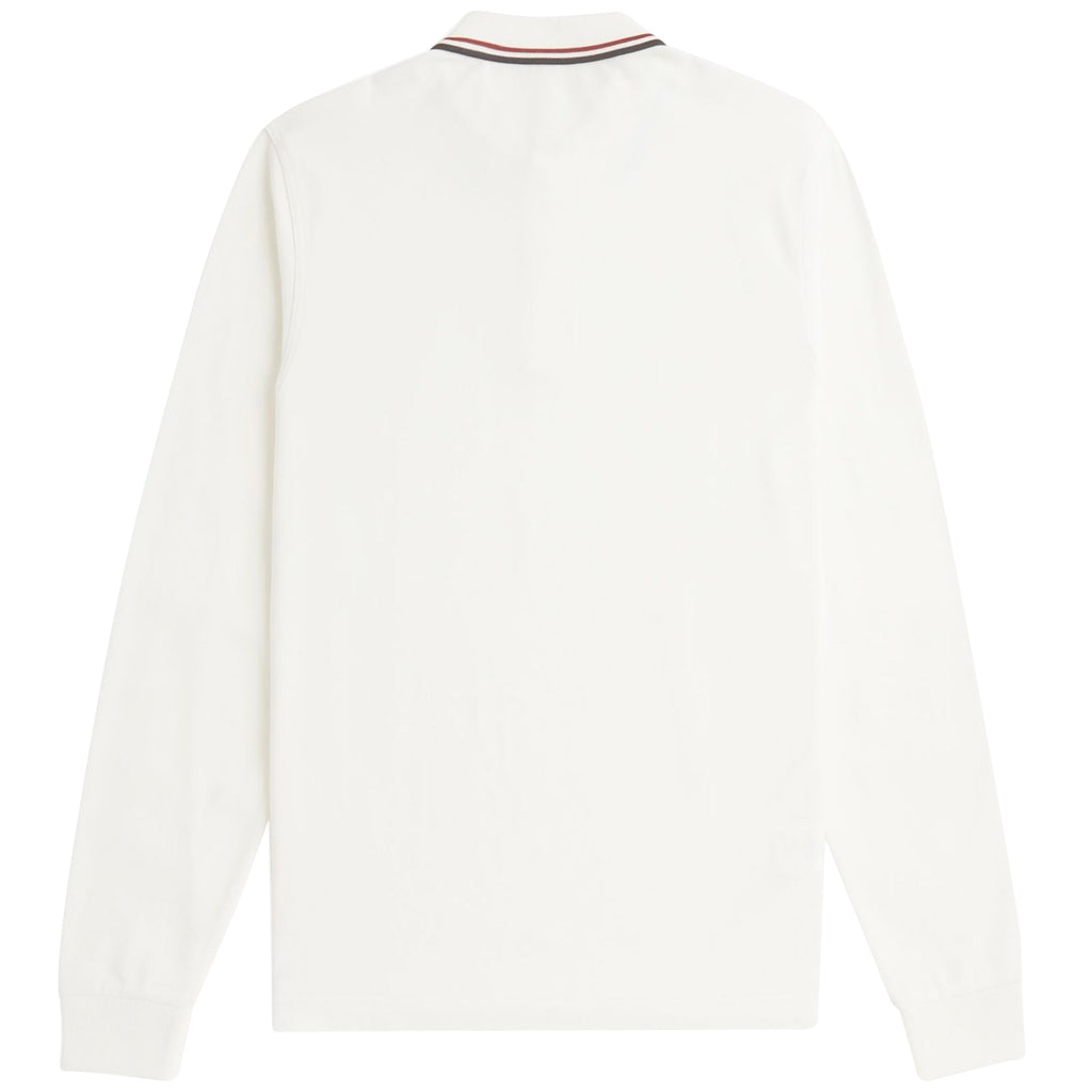 M3636 Long Sleeve Twin Tipped Polo Shirt - Snow White