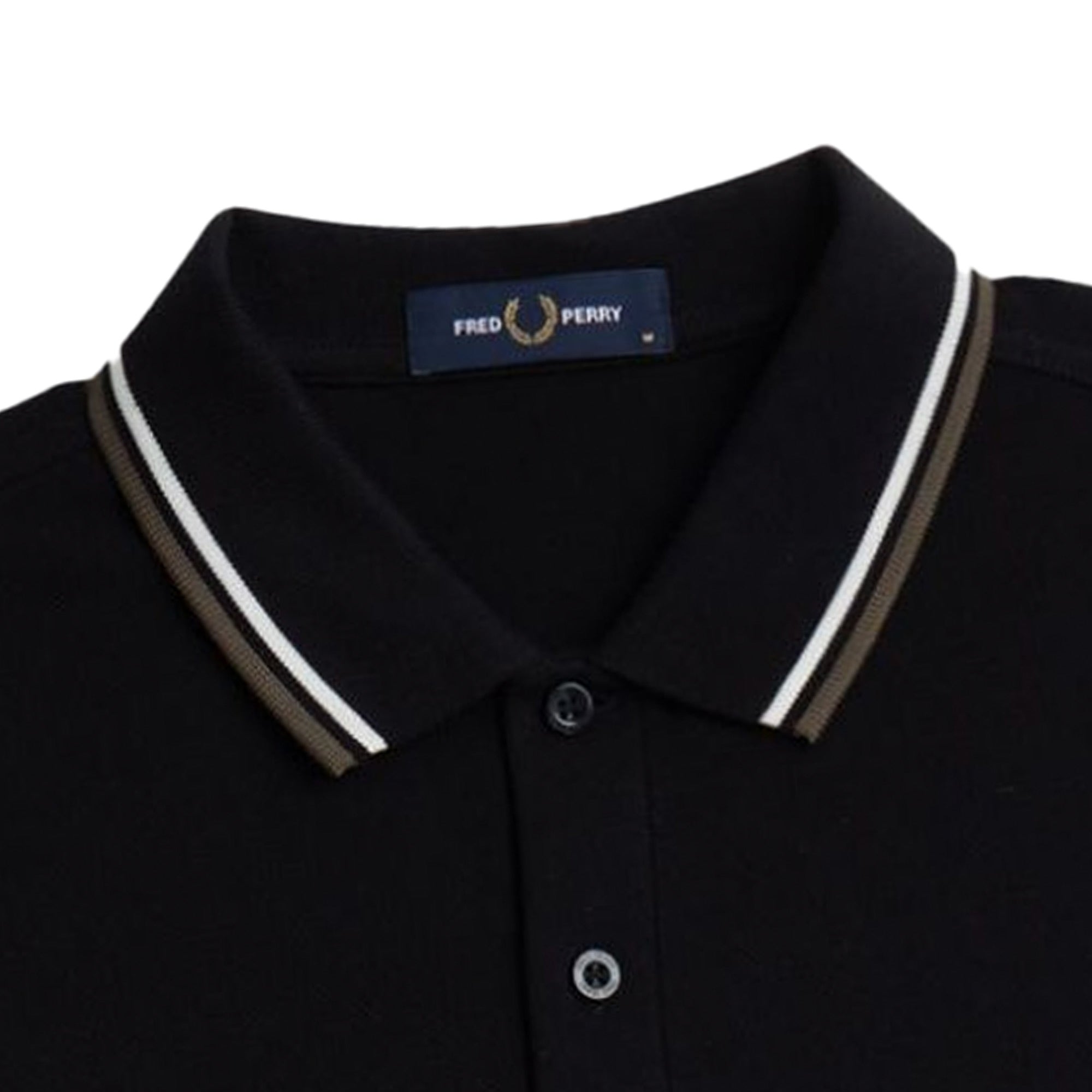 FRED PERRY｜M3636 ロングスリーブポロ（Black/Mint・L） Fred Perry Black Long Sleeve M3636 Polo Shirt | Jules B