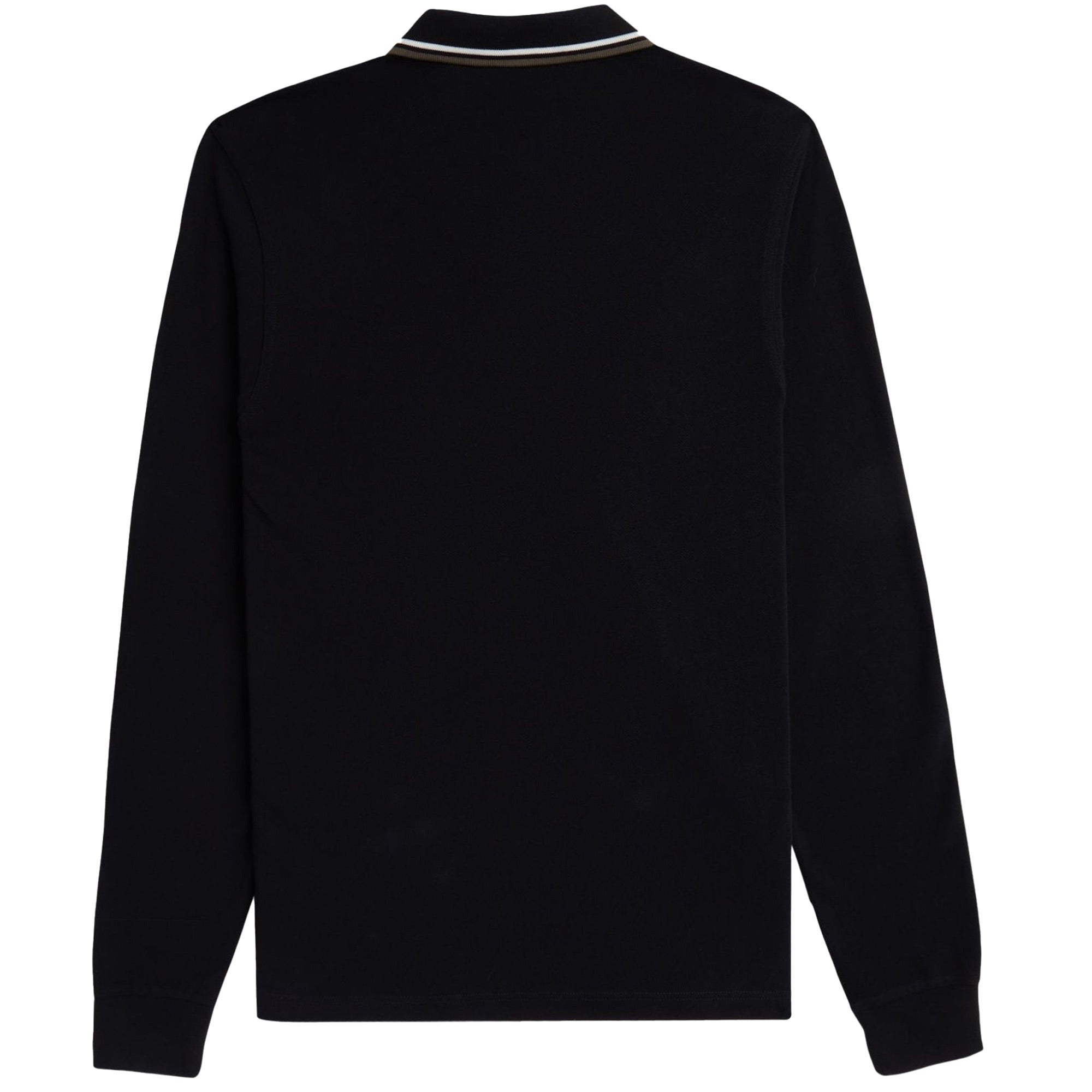M3636 Long Sleeve Twin Tipped Polo Shirt - Black