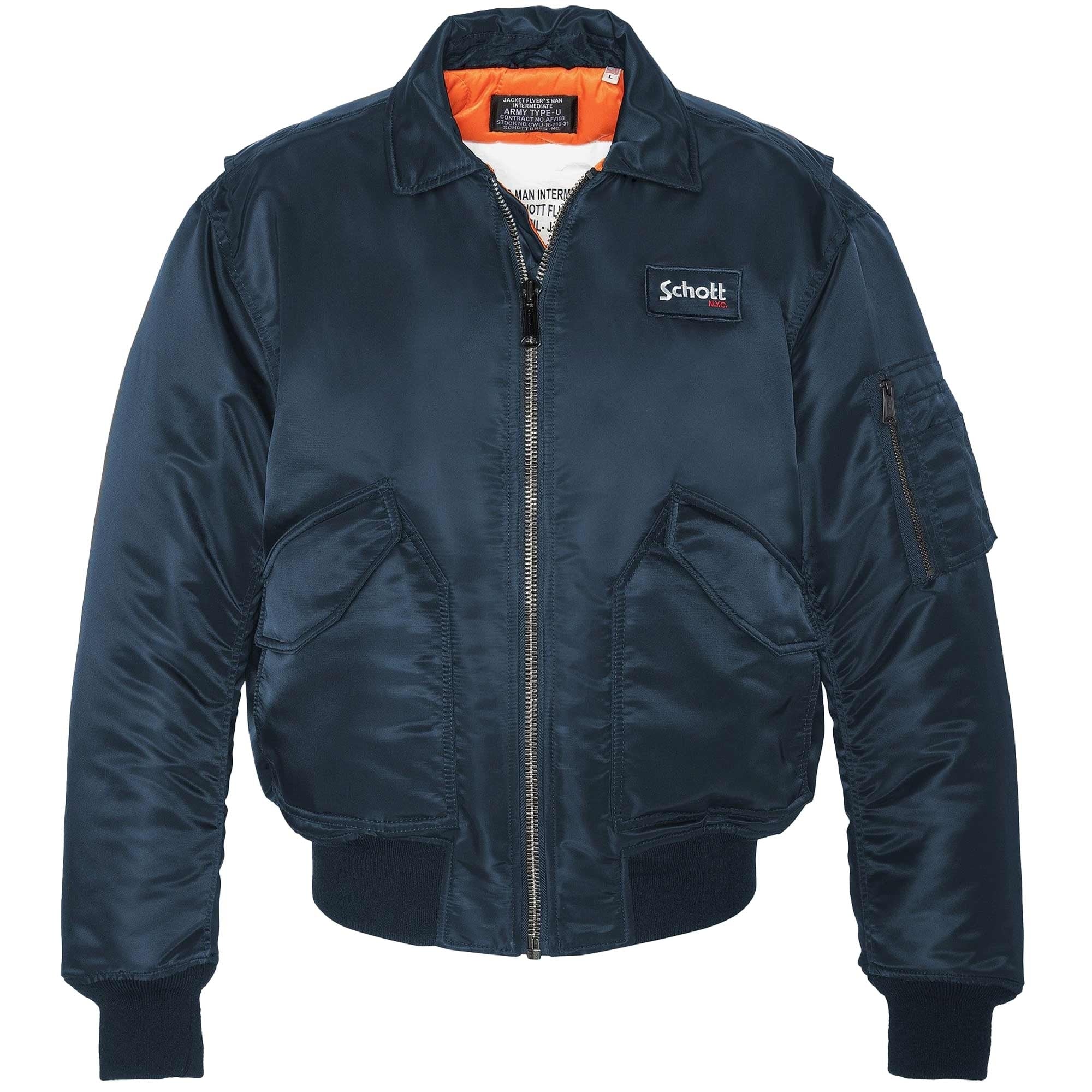 Schott 90's Fit Bomber Jacket - Navy 21090RS-NV – Stuarts London