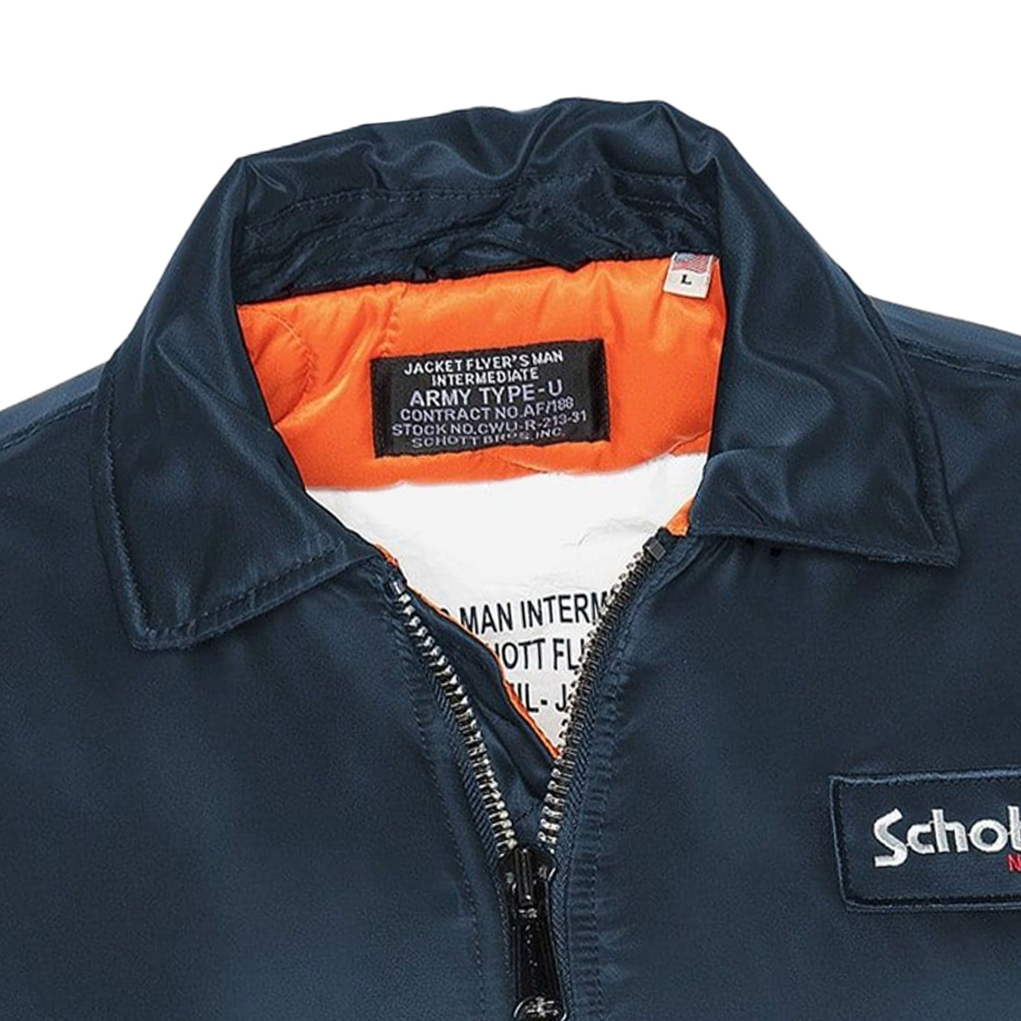 Schott 90's Fit Bomber Jacket - Navy 21090RS-NV – Stuarts London