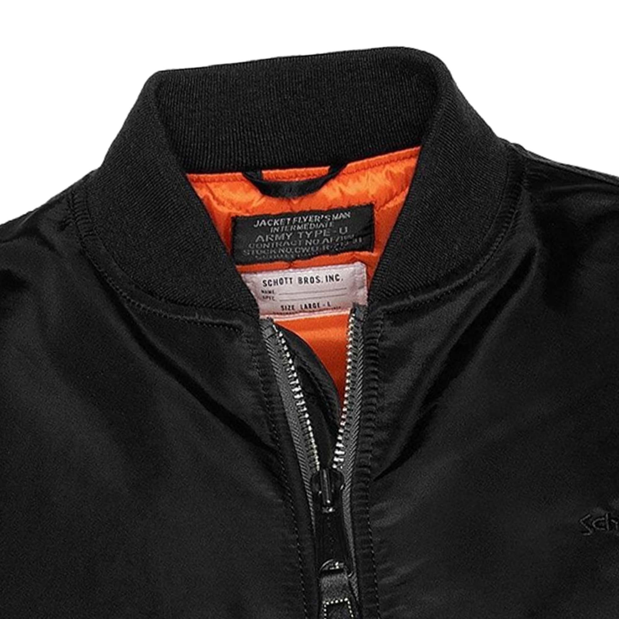 Schott MA-1 90's Fit Bomber Jacket - Black AIR90RS-BLK – Stuarts