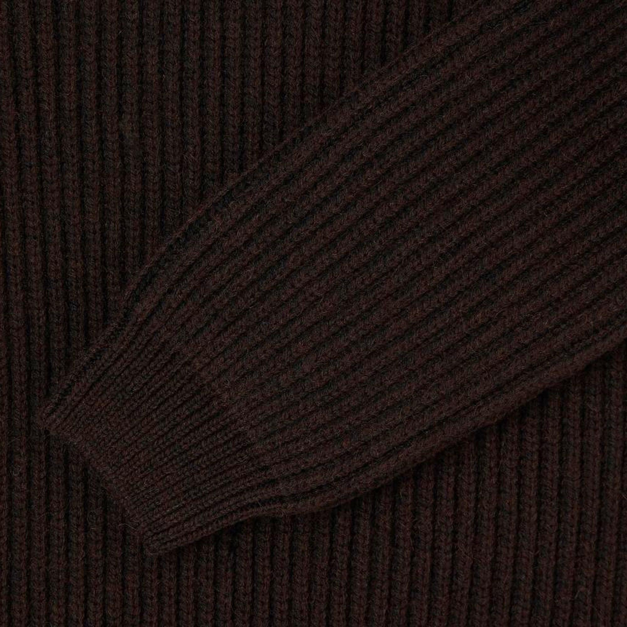 Edwin Roni High Collar Sweater - Dark Brown