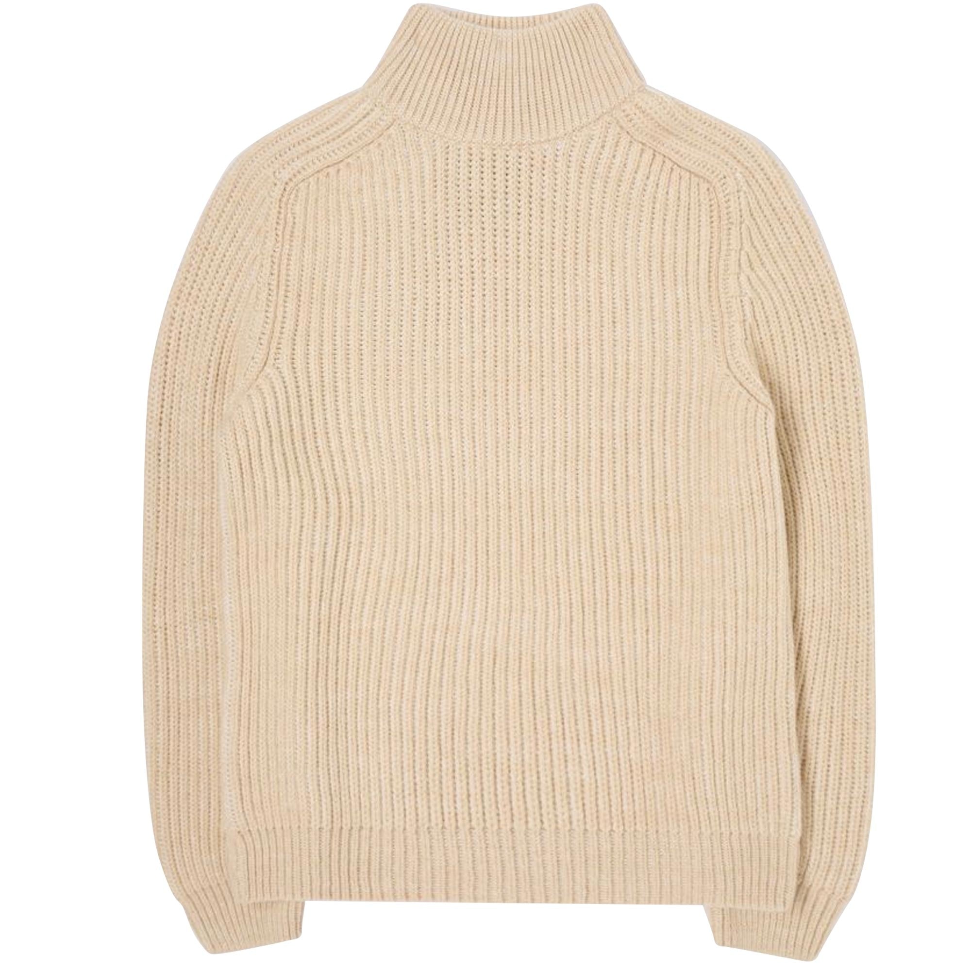 Edwin Roni High Collar Sweater - Beige