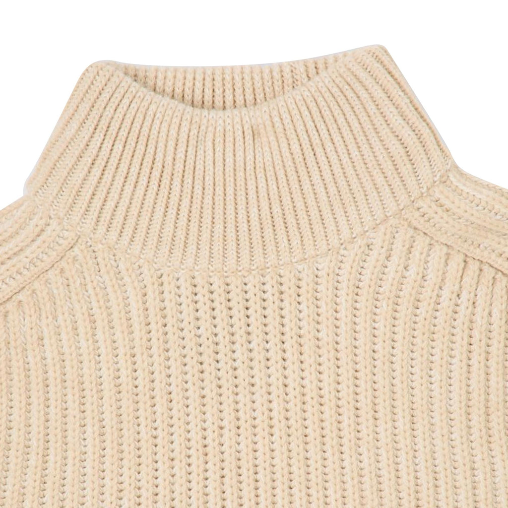 Edwin Roni High Collar Sweater - Beige