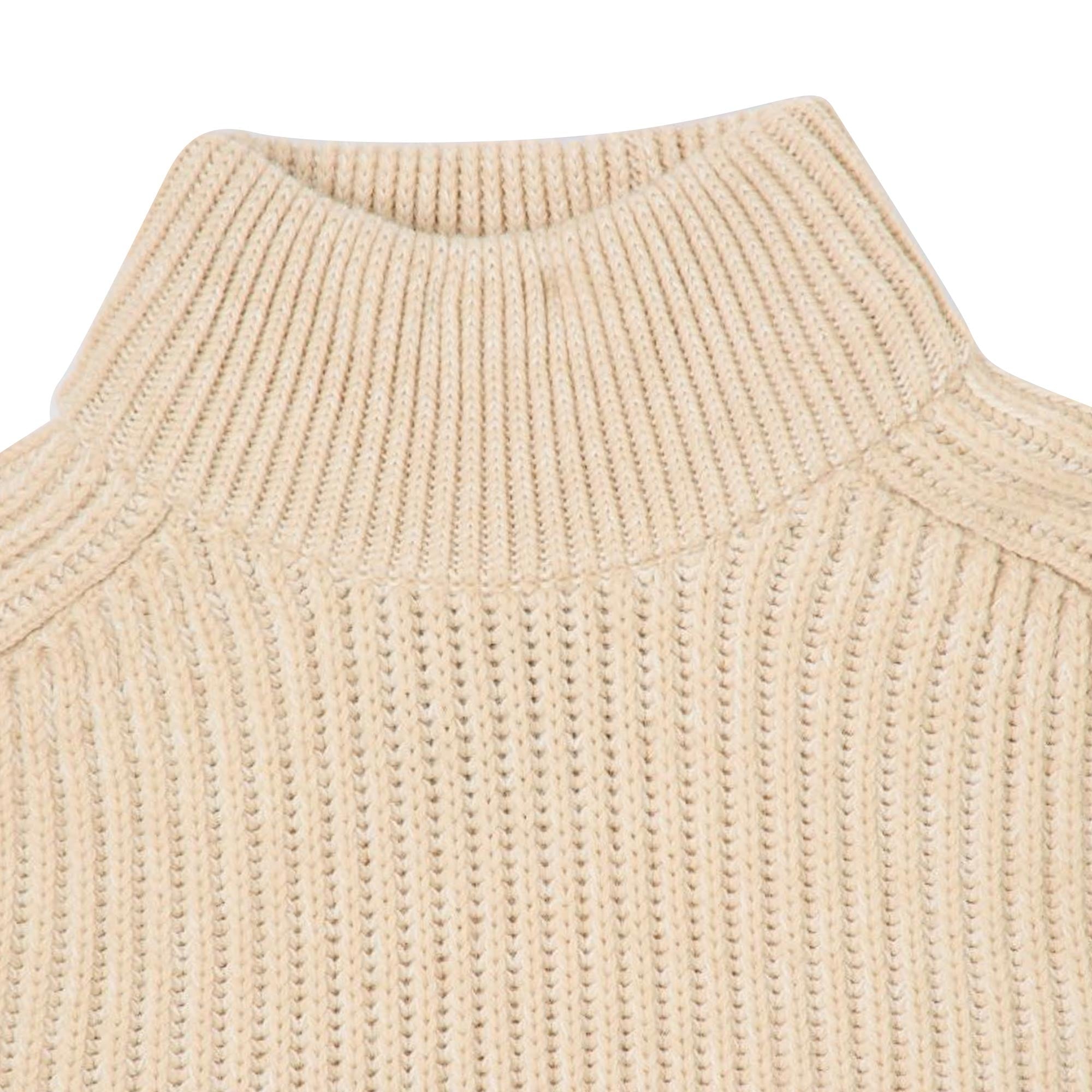 Edwin Roni High Collar Sweater - Beige