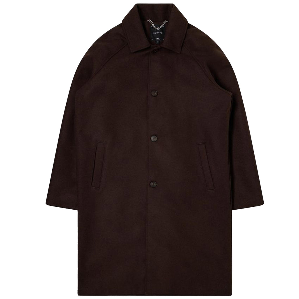 Edwin Mac Wool Coat - Dark Brown