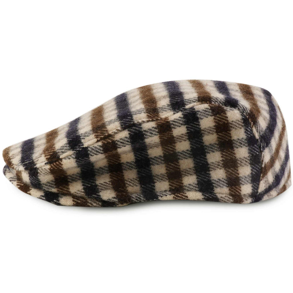 Aquascutum Wool Club Check Flat Cap - House Check