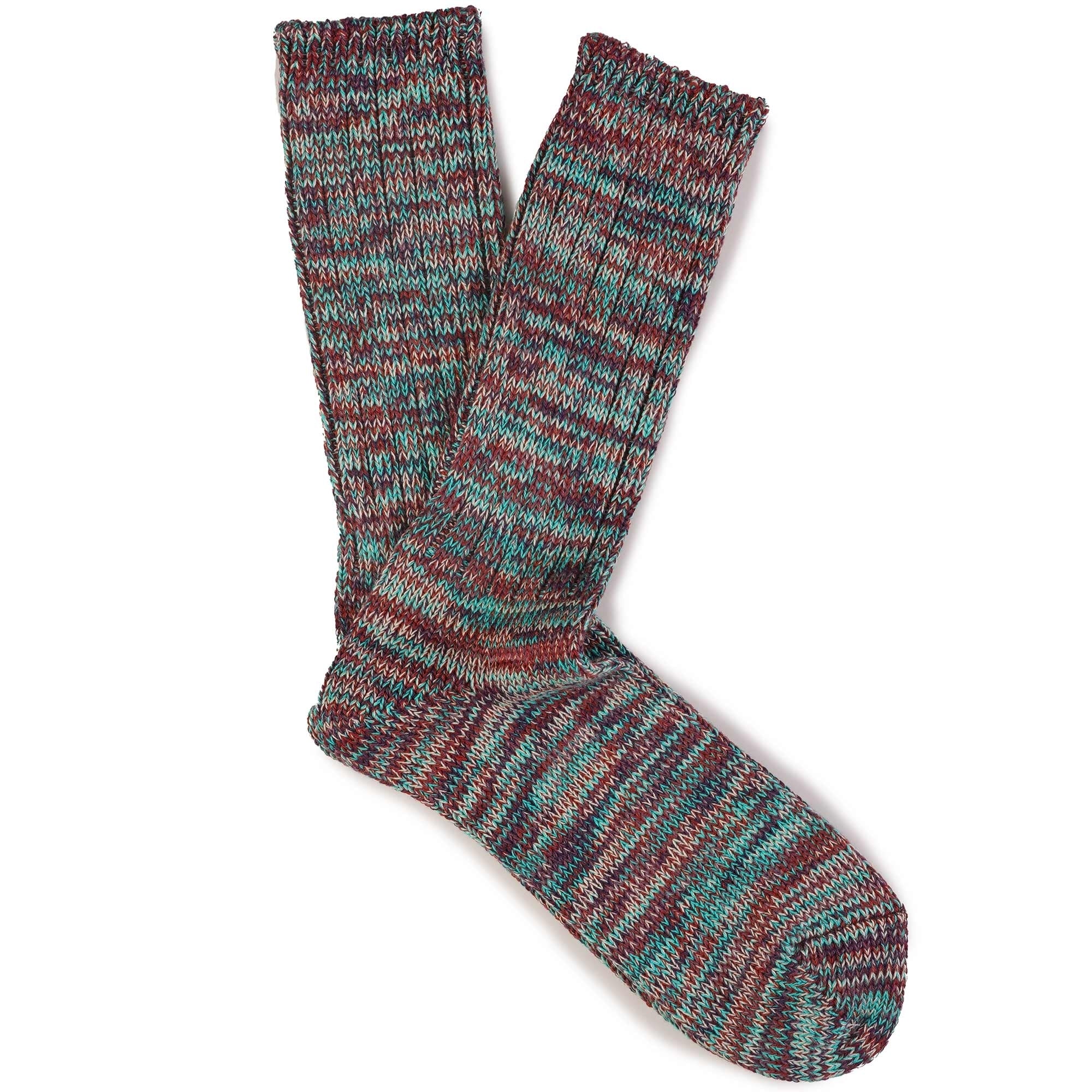 Anonymous Ism 5 Colour Mix Crew Socks - Violet