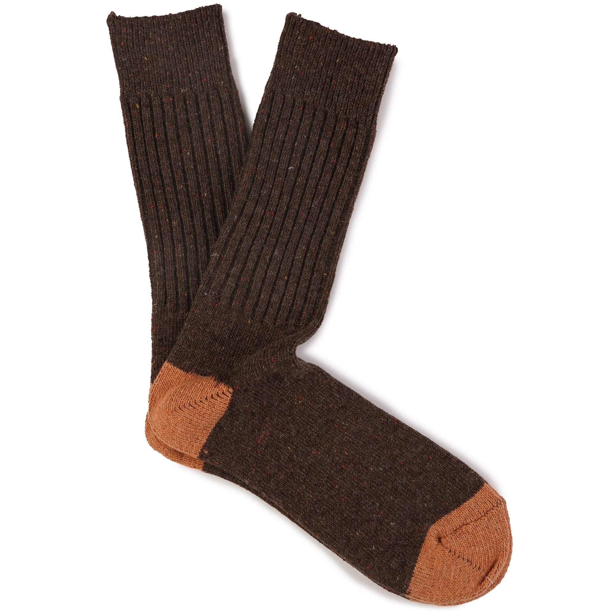 Anonymous Ism Tweed Nep Socks - Brown