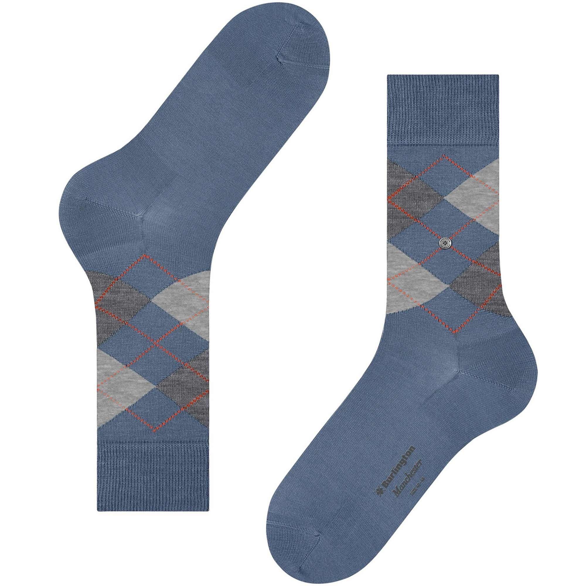 Manchester Socks - Blue Marl