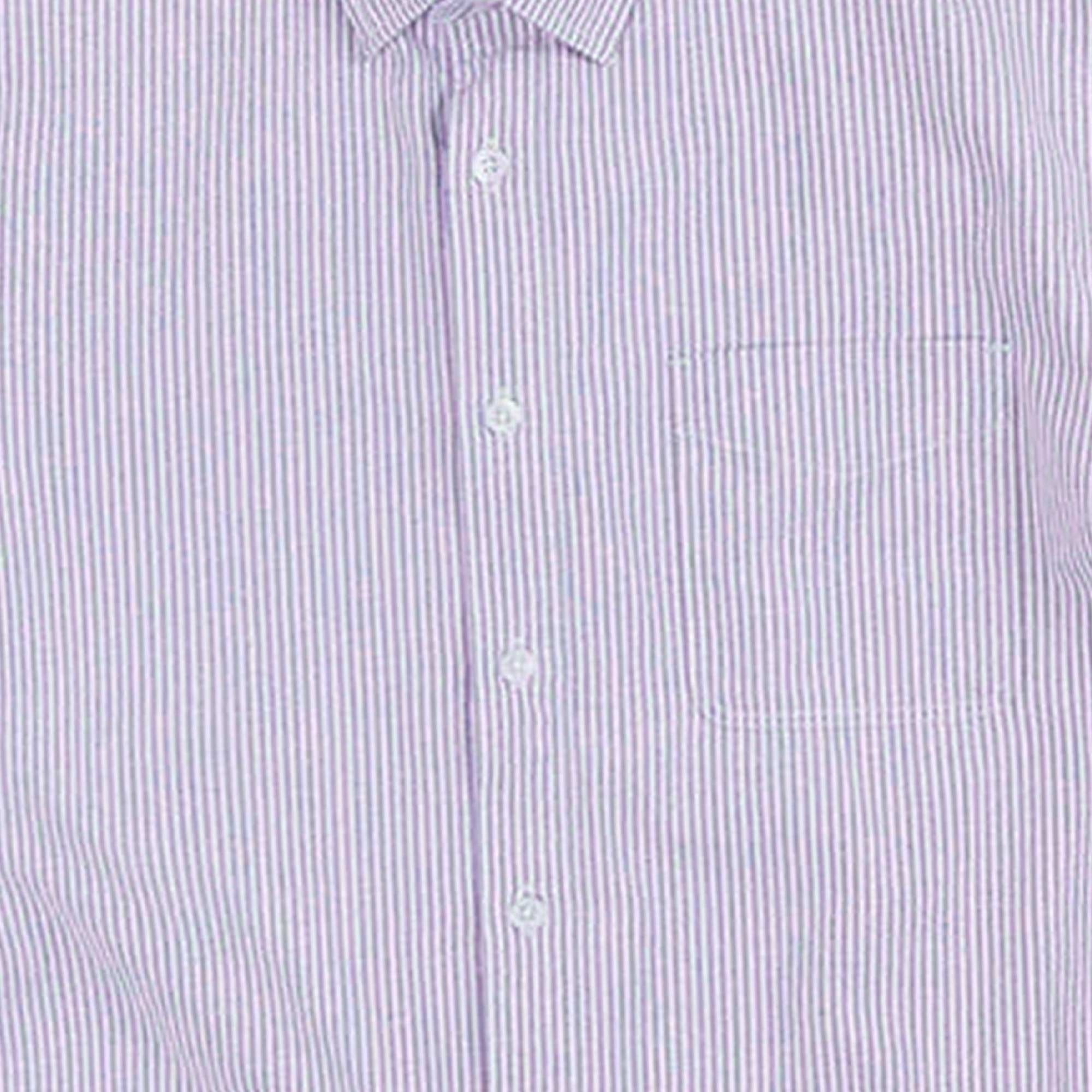 FrizmWORKS OG Striped Oxford Oversized Shirt - Purple