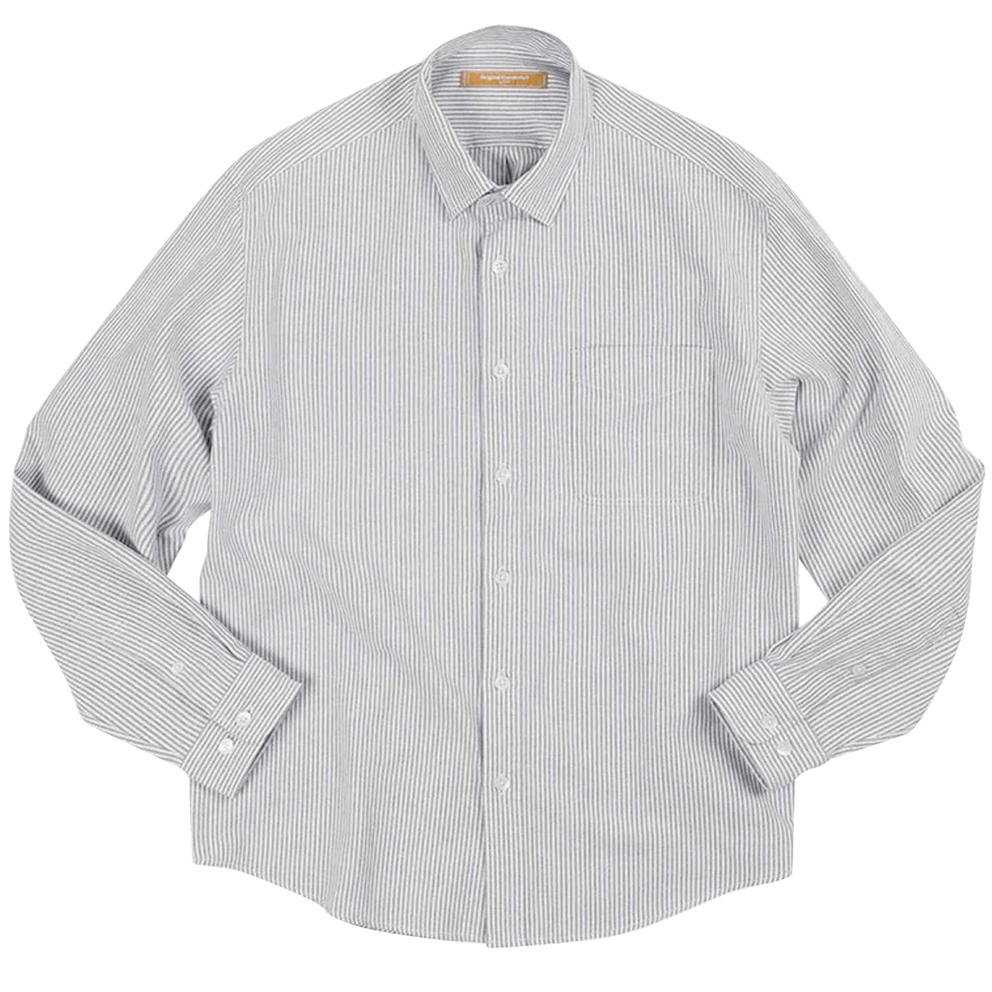 OG Striped Oxford Oversized Shirt - Grey