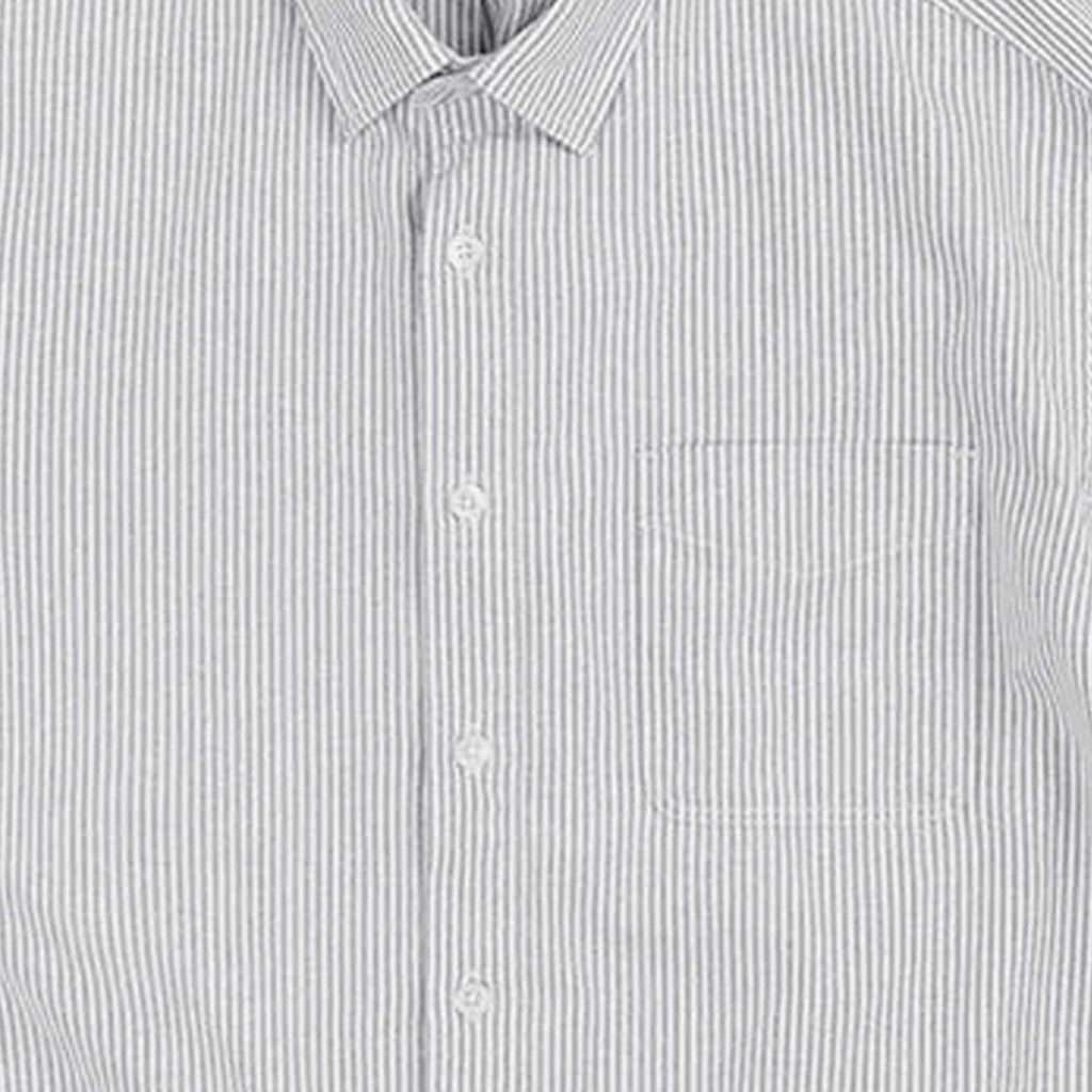 OG Striped Oxford Oversized Shirt - Grey