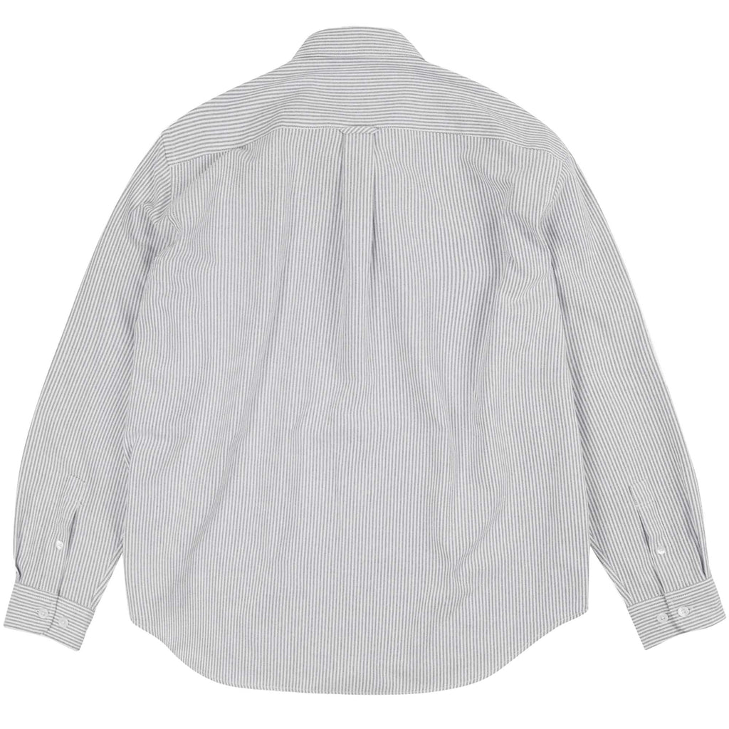 OG Striped Oxford Oversized Shirt - Grey