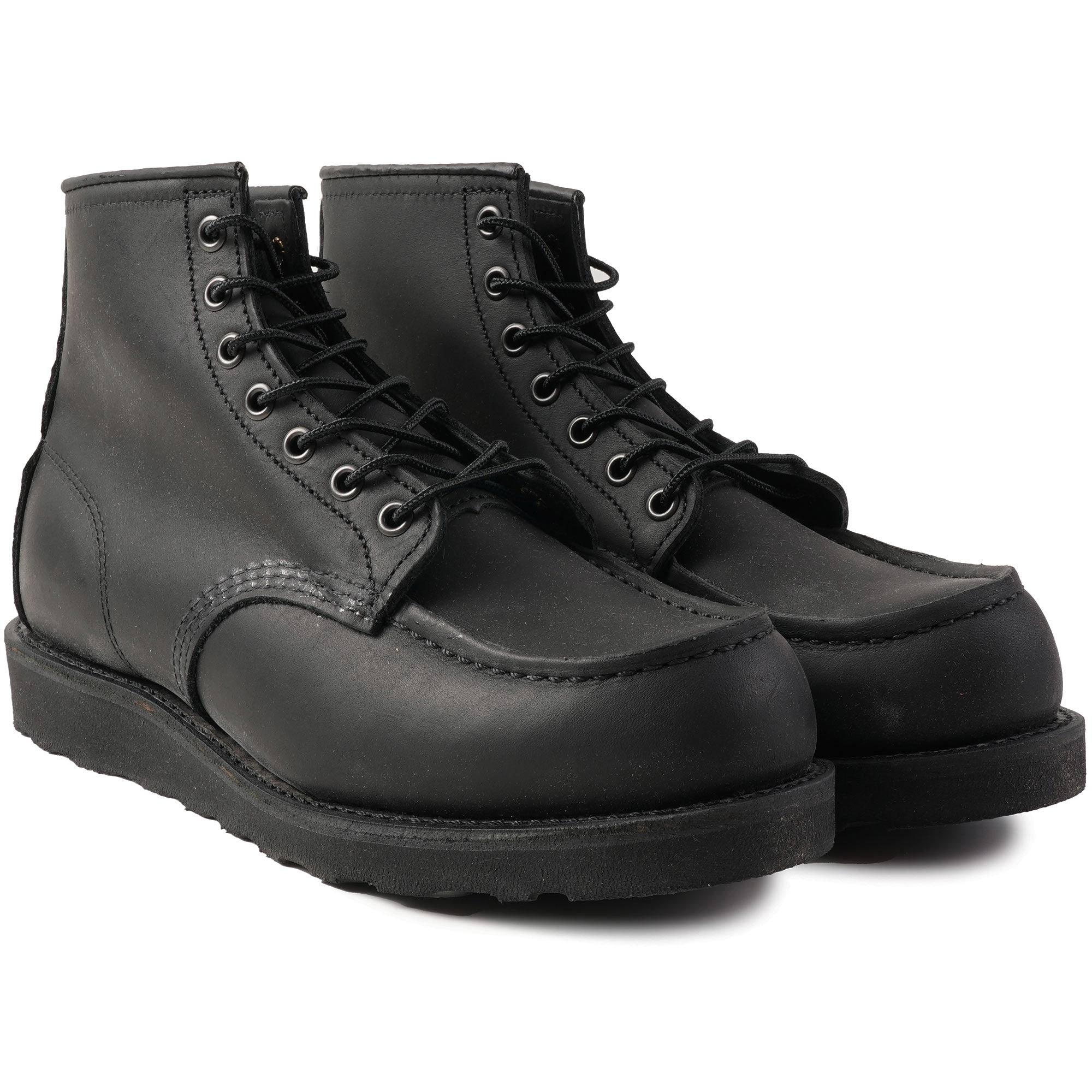 Classic Moc Toe Boots - Black