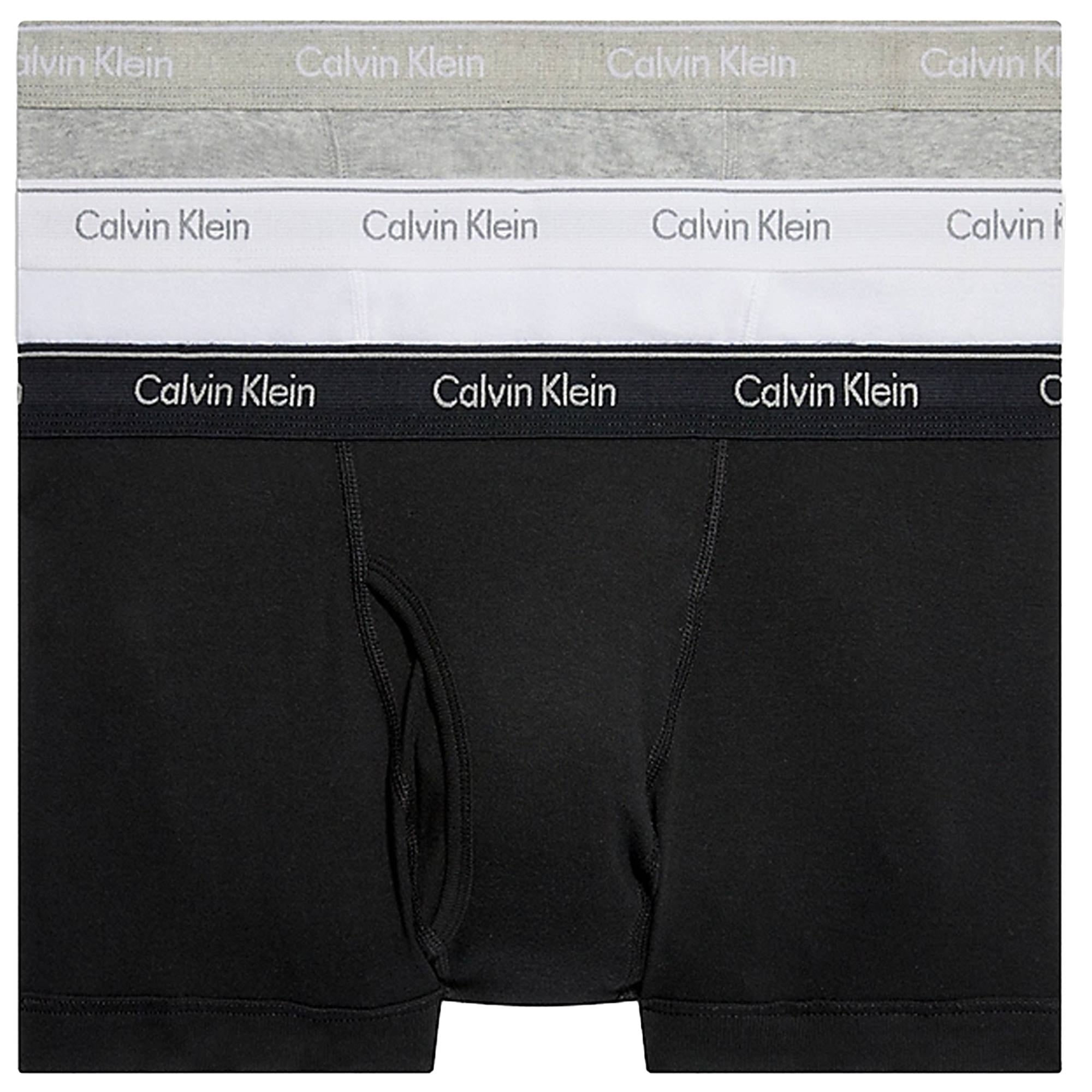 Calvin Klein 3 Pack Trunks - Black, Grey and White