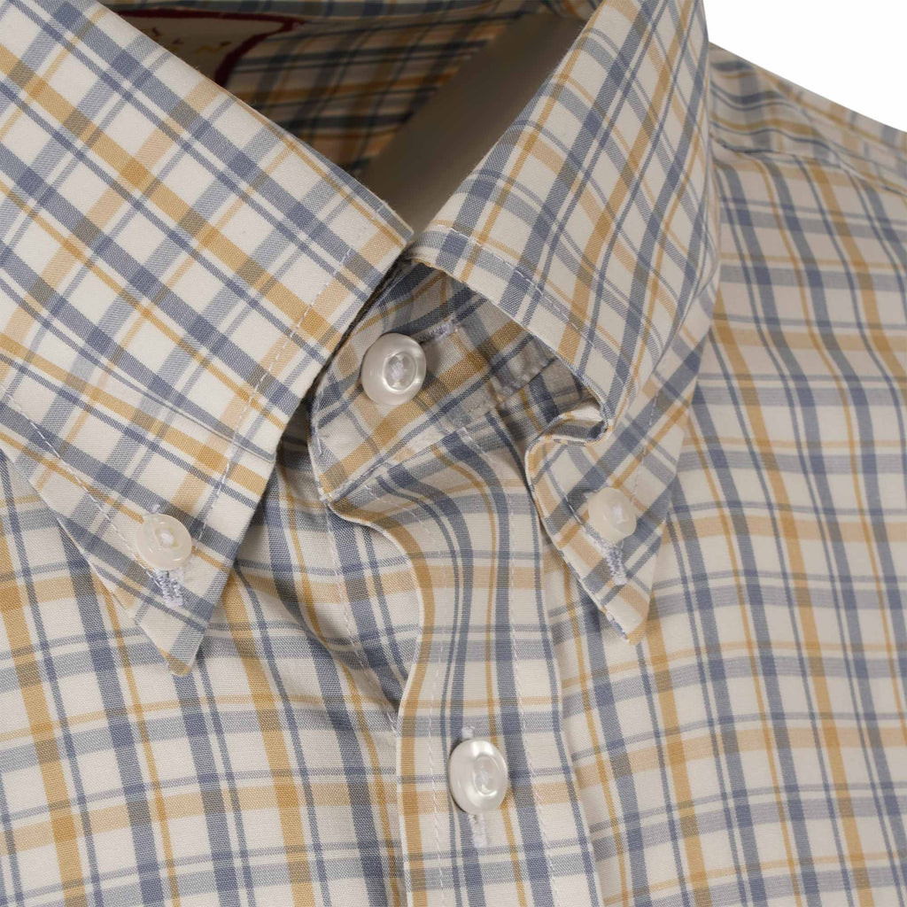 Real Hoxton Check Long Sleeves Shirt - White Powder