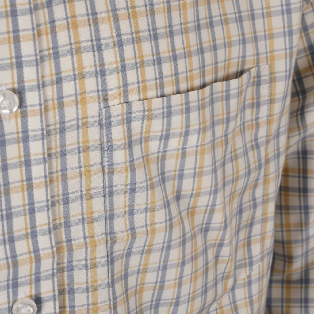 Real Hoxton Check Long Sleeves Shirt - White Powder