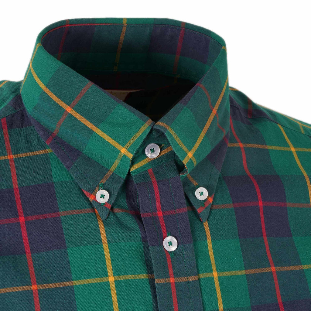Real Hoxton Checked Shirt - Racing Green