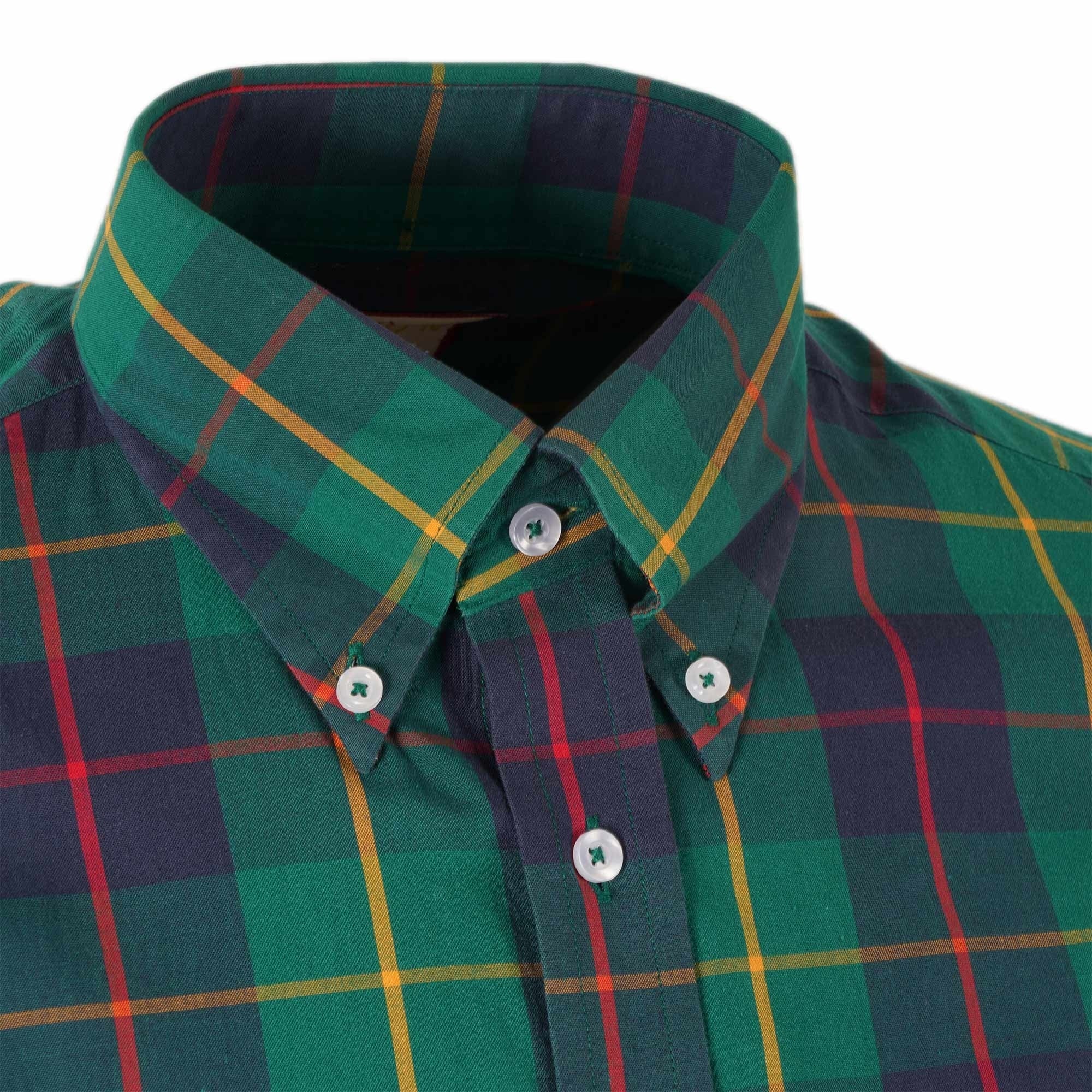 Real Hoxton Checked Shirt - Racing Green