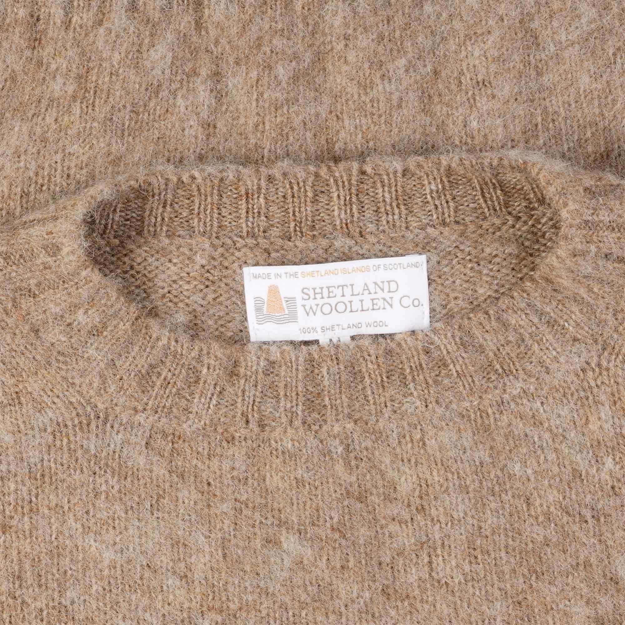 Shetland Woollen Co Shaggy Crew Knit - Camel