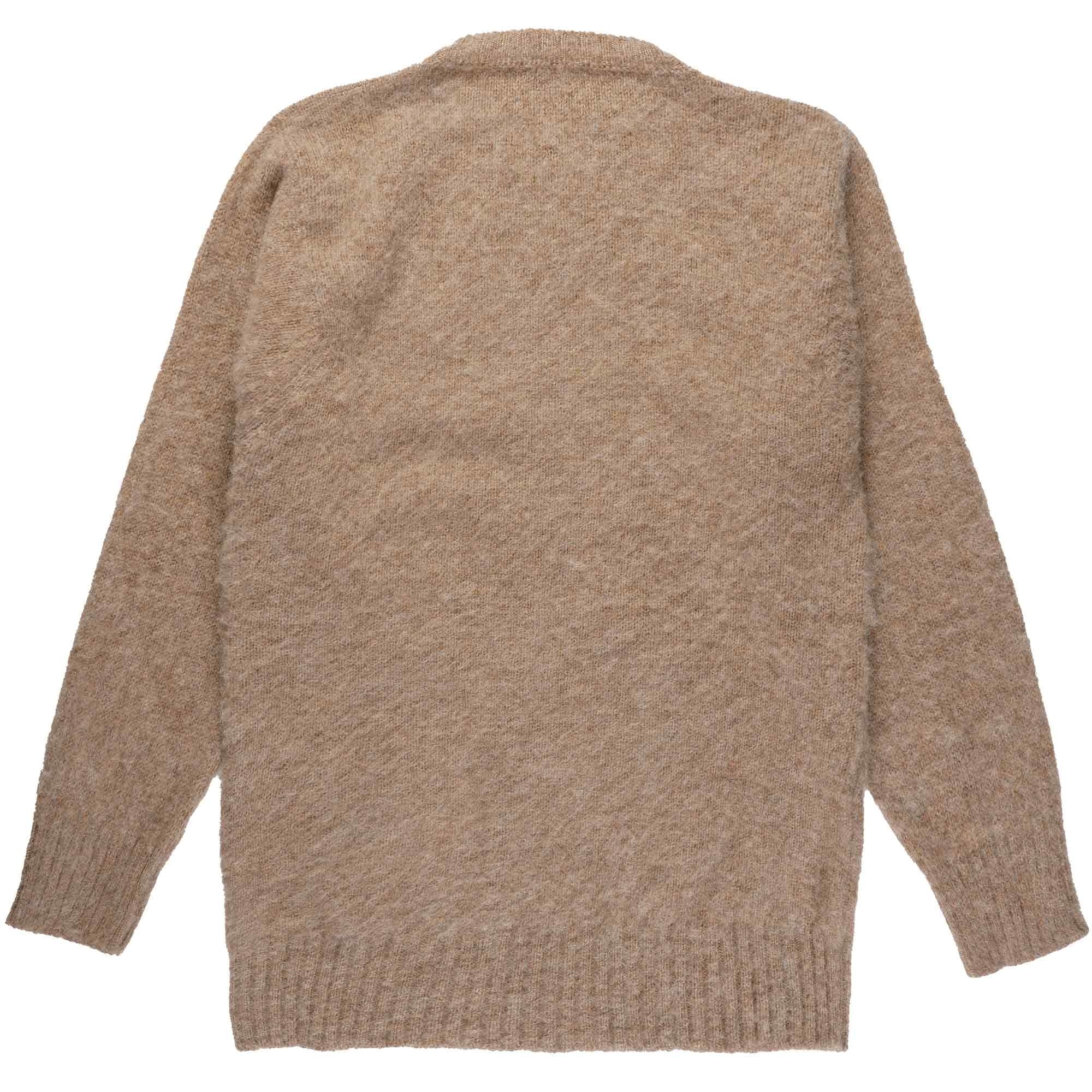 Shetland Woollen Co Shaggy Crew Knit - Camel