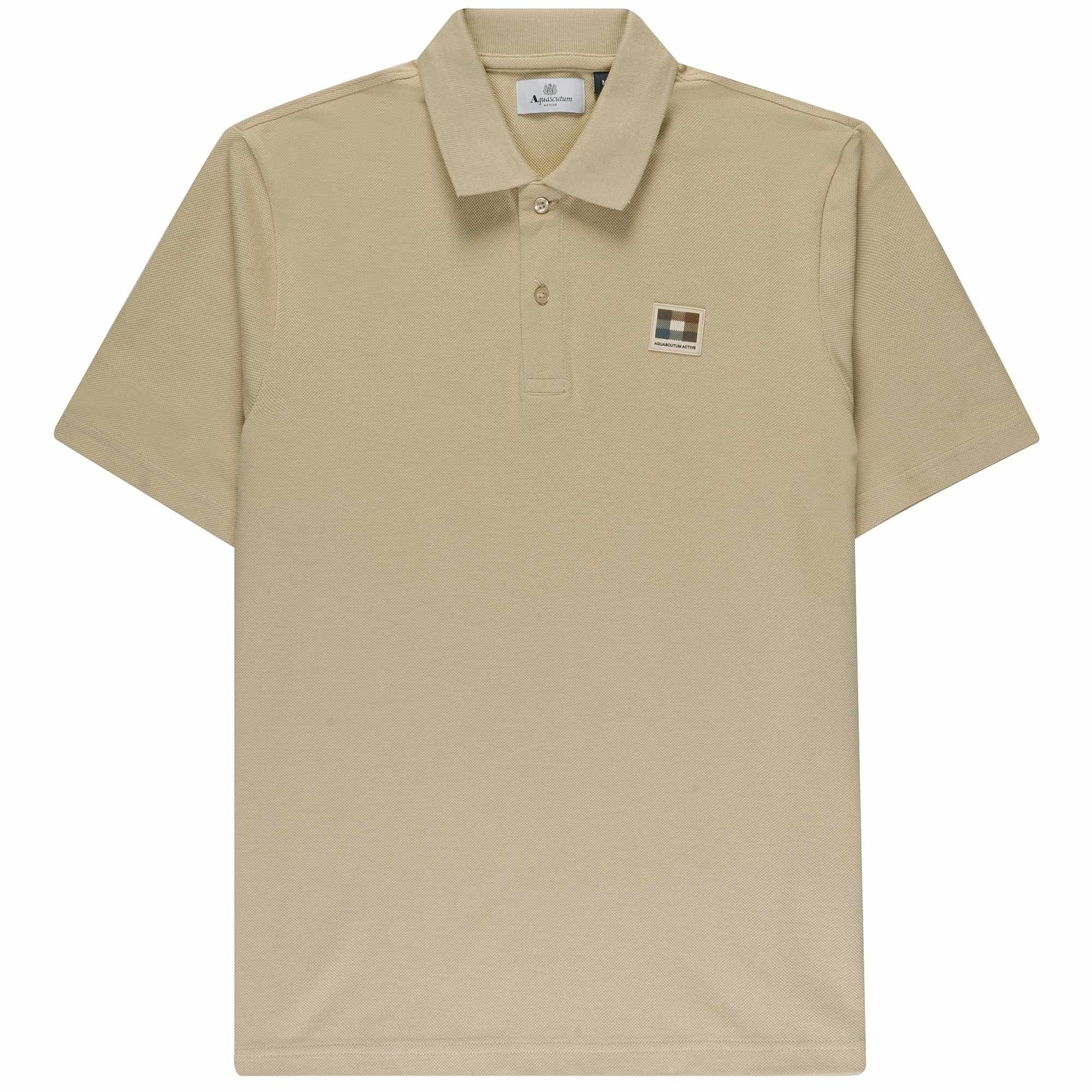 Aquascutum Active Patch Piquet Polo - Beige