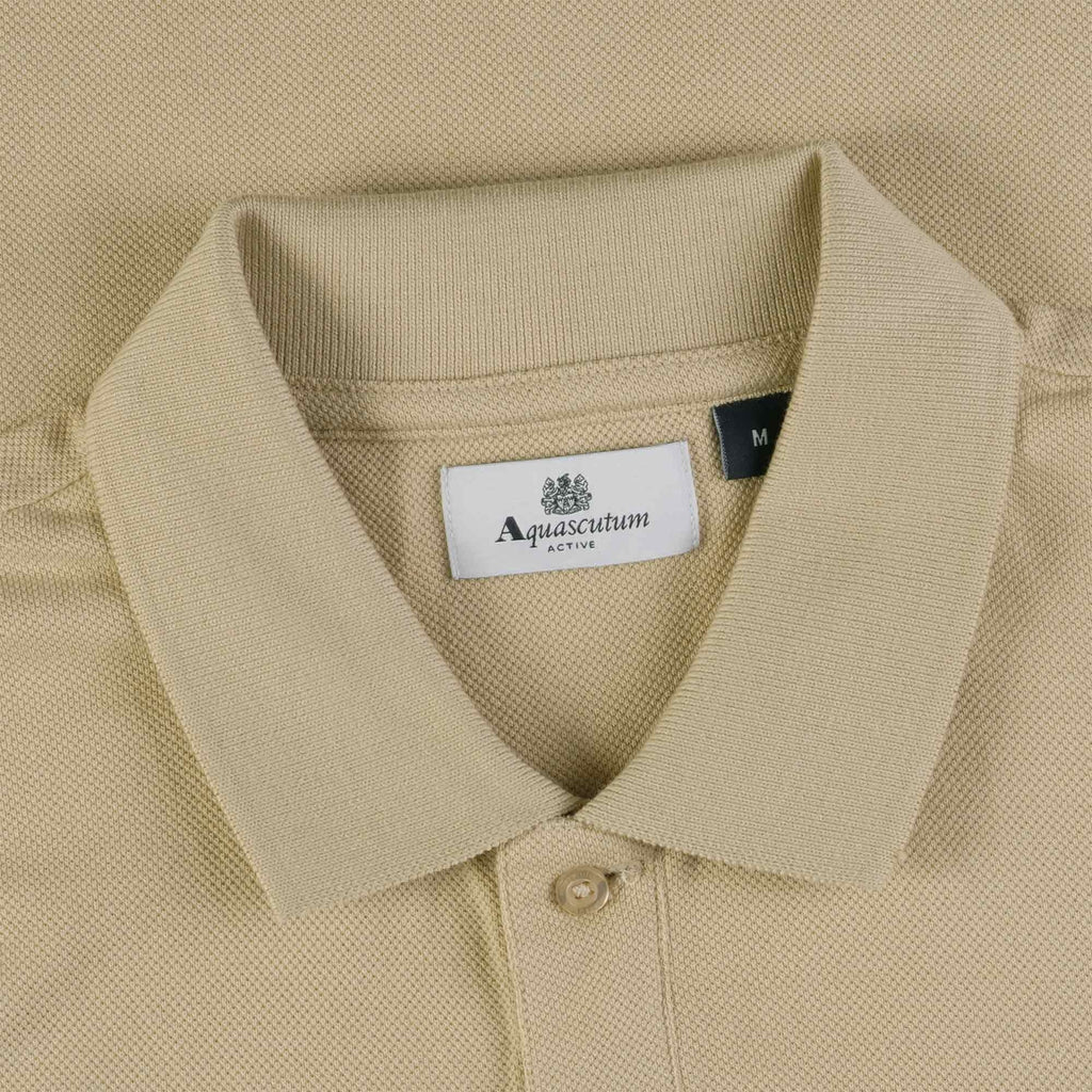 Aquascutum Active Patch Piquet Polo - Beige