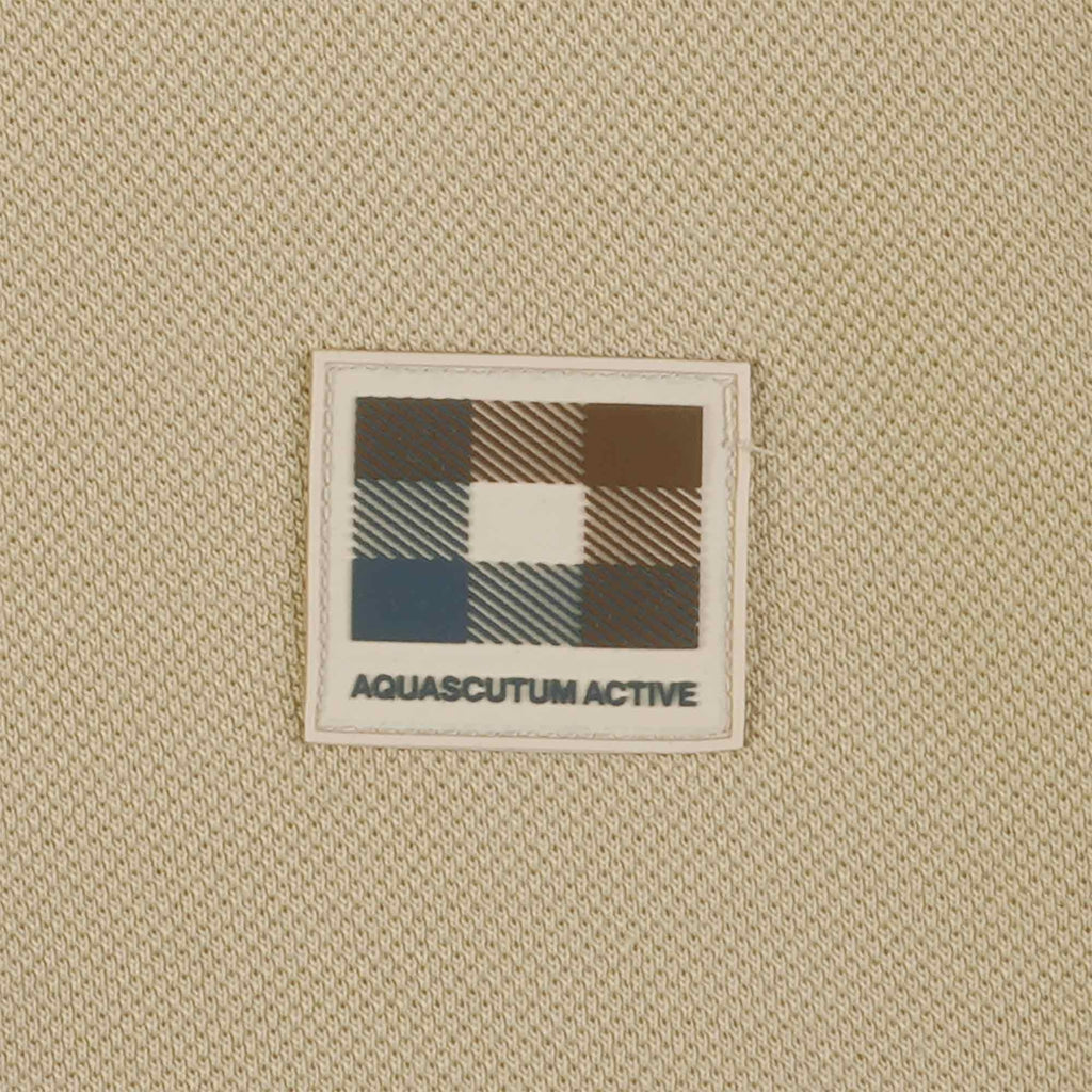 Aquascutum Active Patch Piquet Polo - Beige