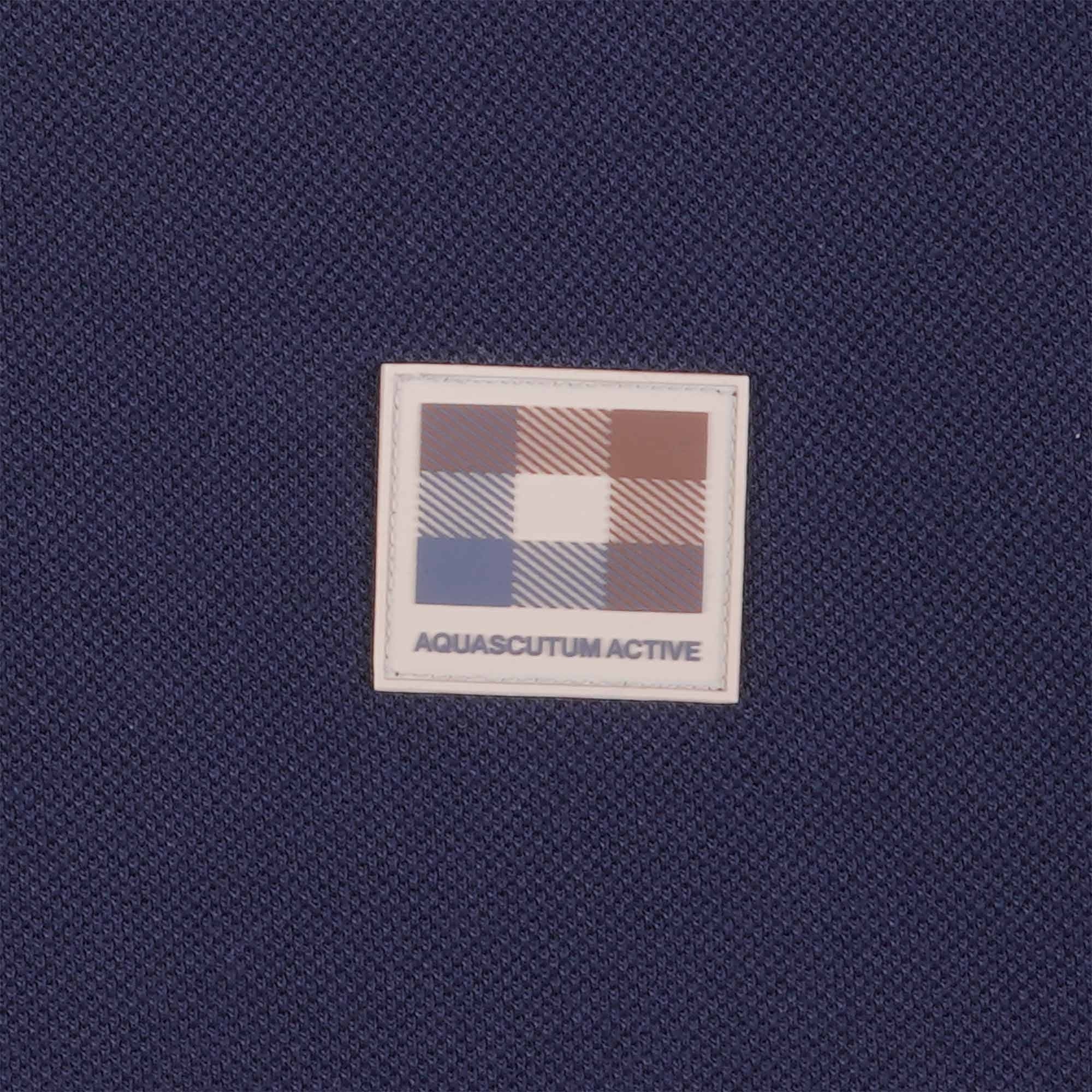 Aquascutum Active Patch Piquet Polo - Navy